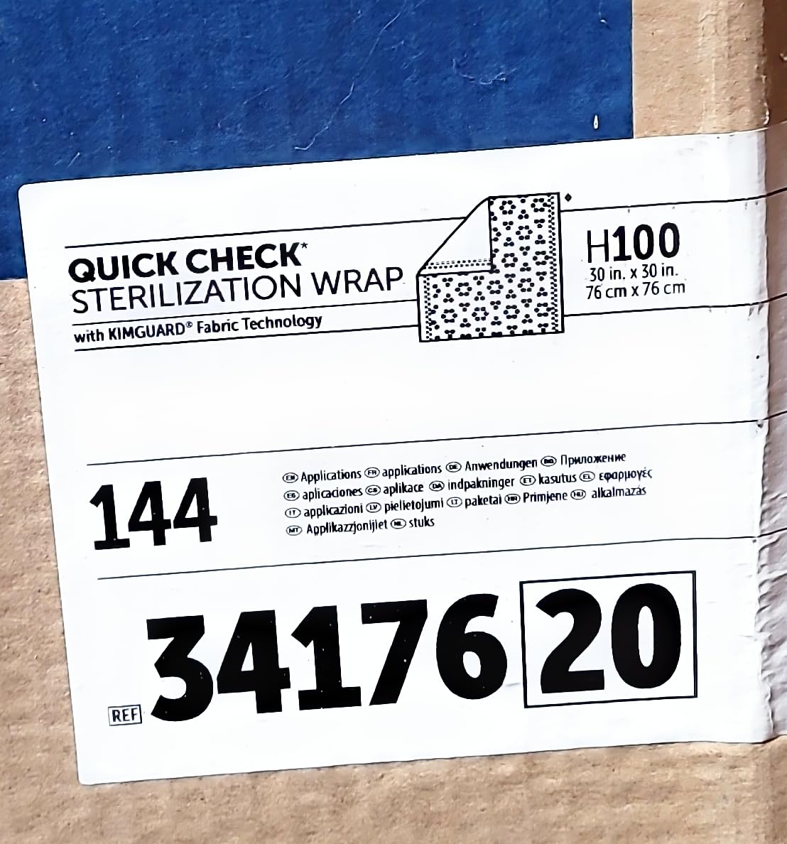 HALYARD 34176 Kimguard One-Step KC100 Sterilization Wrap - Case of 144 Rolls | Medical Grade Sterile Wrap for Surgical Instruments & Dental Tools | Ideal for Hospitals, Clinics & Laboratories