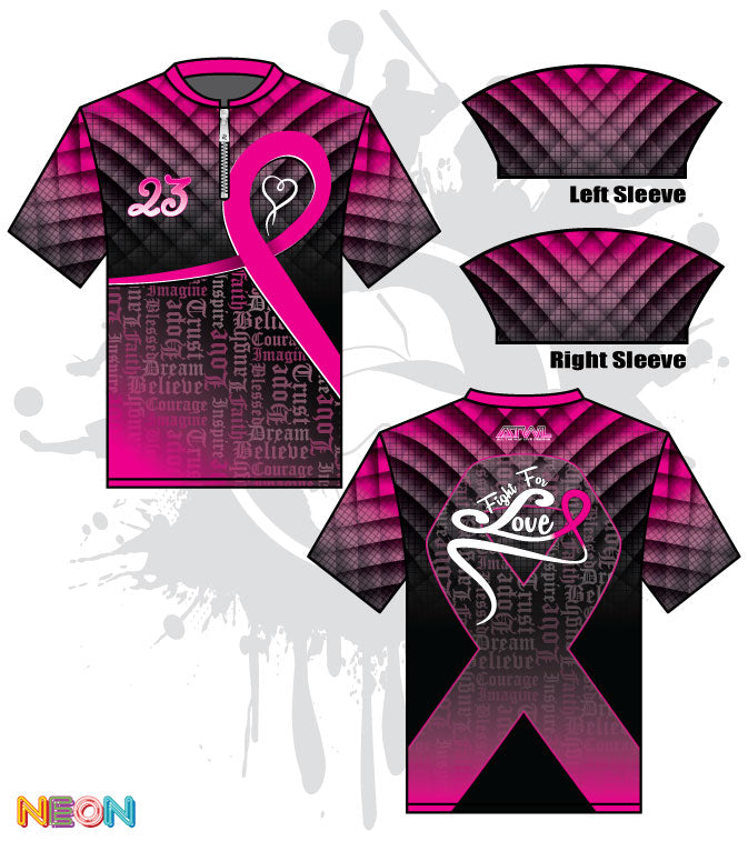 Fight For Love Cancer Awareness Batting Jacket - Soft & Stylish Baseball Jacket for Men & Women - Perfect for Fundraisers, Charity Events & Everyday Wear