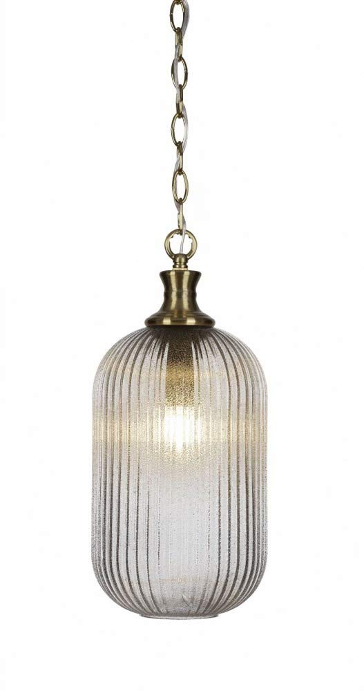 Toltec Lighting Carina 1-Light Modern Pendant in New Age Brass - Elegant Ceiling Light Fixture for Dining Room, Kitchen Island or Bedroom (94-NAB-4608)