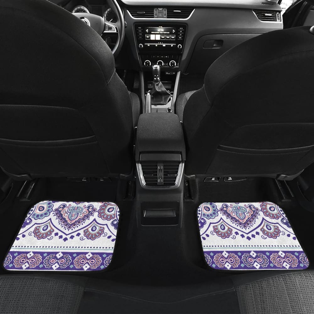 Boho Persian Car Floor Mats - Non-Slip, Waterproof, Custom Fit for Cars, SUVs & Trucks - Perfect for Road Trips & Daily Commutes