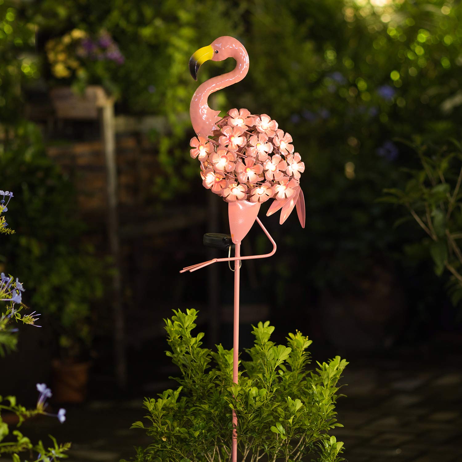 Solar Flamingo Garden Lights - Waterproof Outdoor Stake Lights with Warm White LED for Lawn, Patio, Yard Decor - Perfect Gift for Women, Mom, Grandma - Ideal for Garden Parties, Pathway Lighting & Backyard Decorations