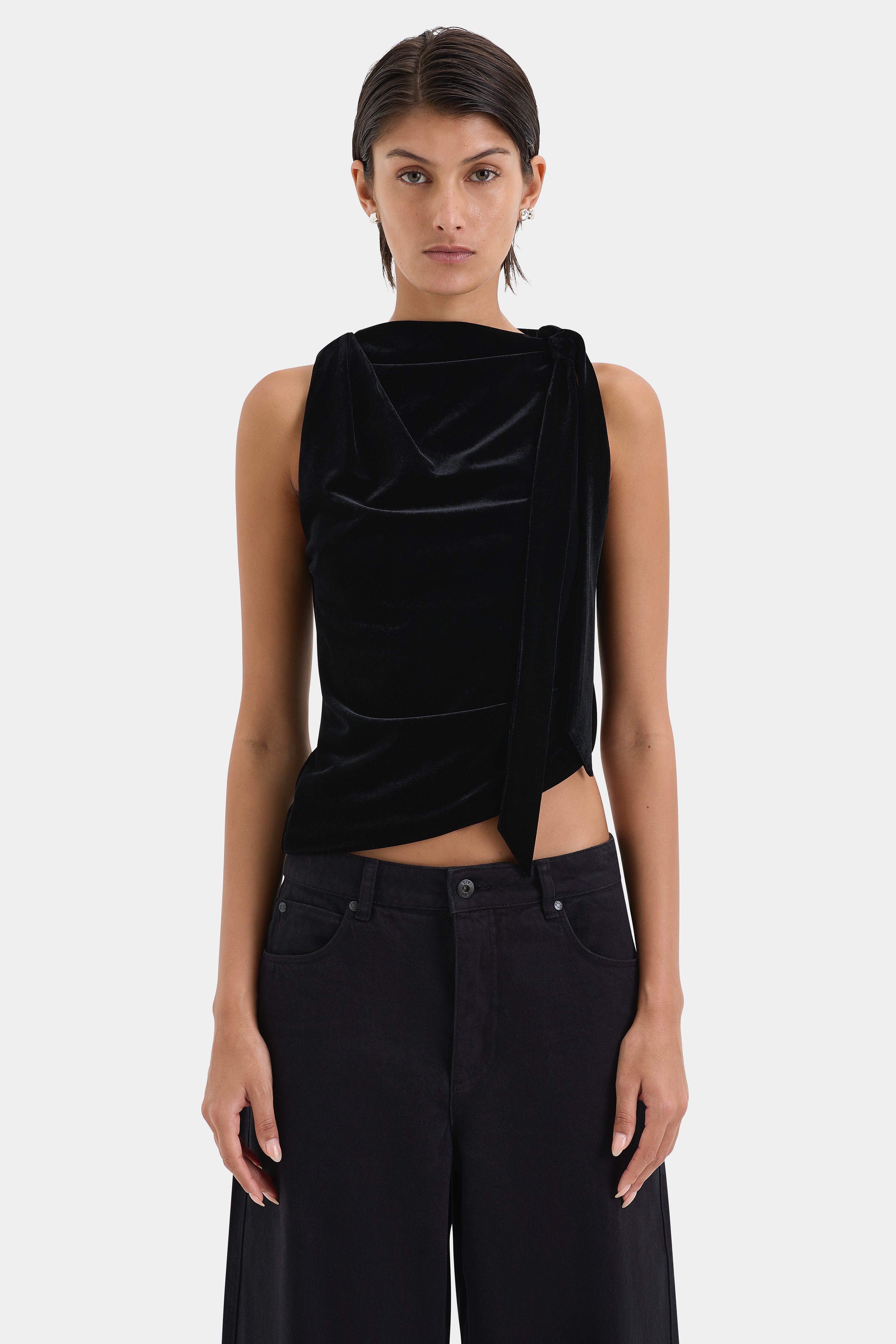 Ettore Drape Top - Elegant Women's Blouse for Work & Evening Wear | Perfect for Office, Date Night & Special Occasions