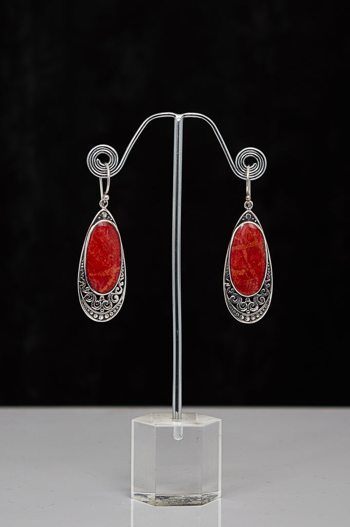 Elegant Coral Stud Earrings for Women - Handmade Natural Coral Jewelry - Perfect for Weddings, Parties & Everyday Wear