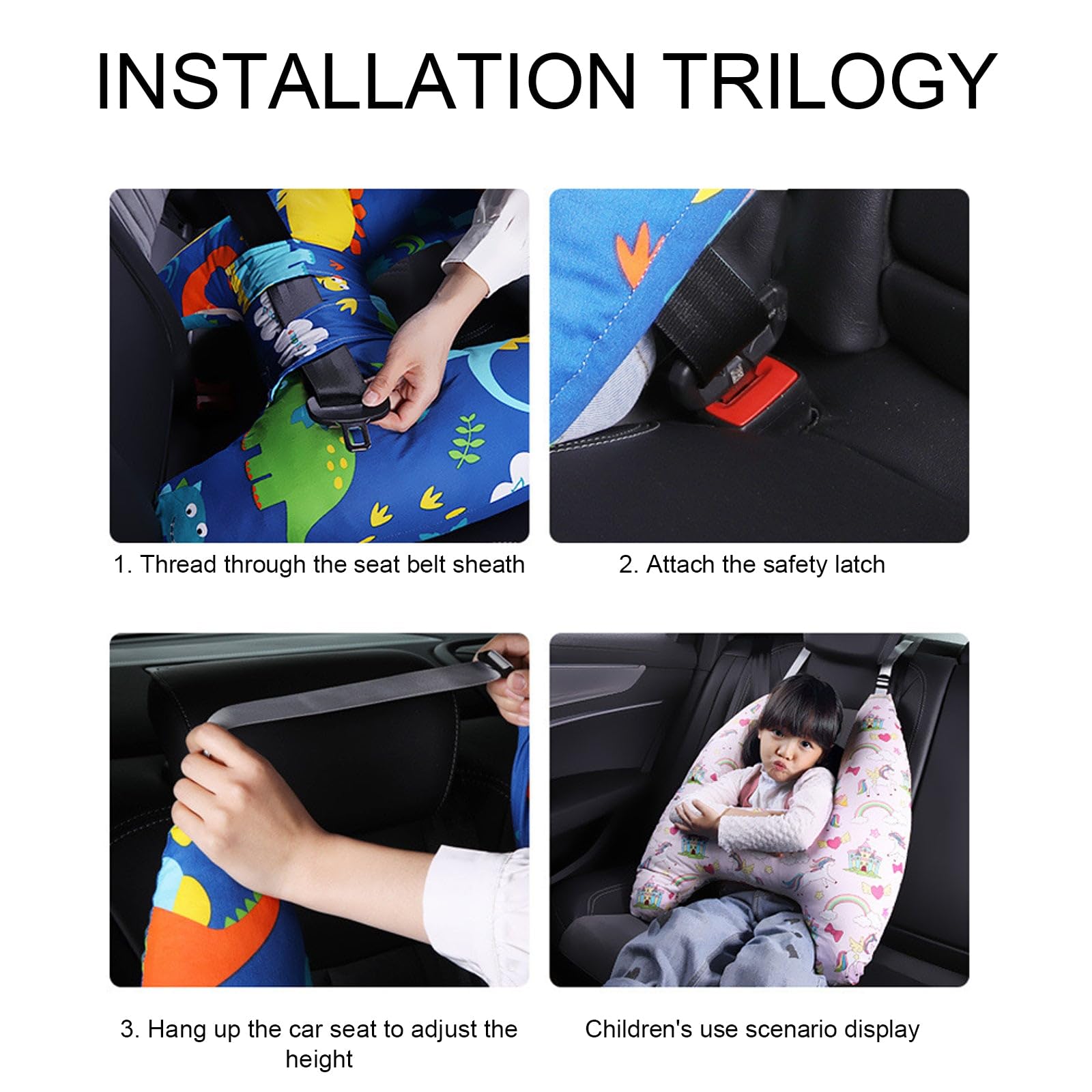 **Ziyatrends SwiftCare™ Travel Pillow for Kids & Adults - H-Shape Neck Support, Car Sleeping Headrest Cushion (Style F) - Perfect for Road Trips, Airplane Travel & Office Naps**