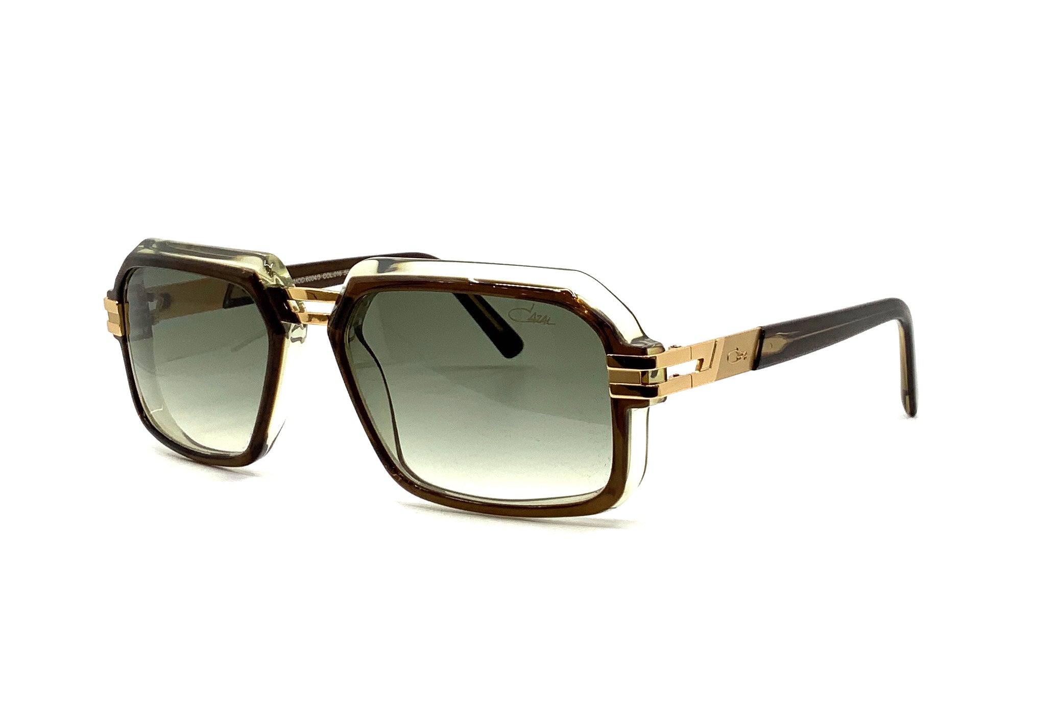 Cazal 6004/3 Sunglasses - Olive Transparent Frame, UV Protection, Retro Style for Men & Women - Perfect for Outdoor Activities, Driving, and Fashion Accessories