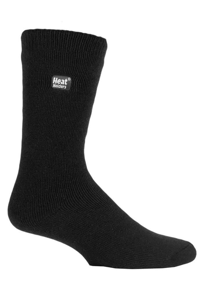 Heat Holders Ultra Lite Men's Thin 1.0 TOG Winter Thermal Socks - Lightweight Warm Dress Socks for Casual Wear (UK 6-11, Black) - Perfect for Office, Travel & Cold Weather Comfort