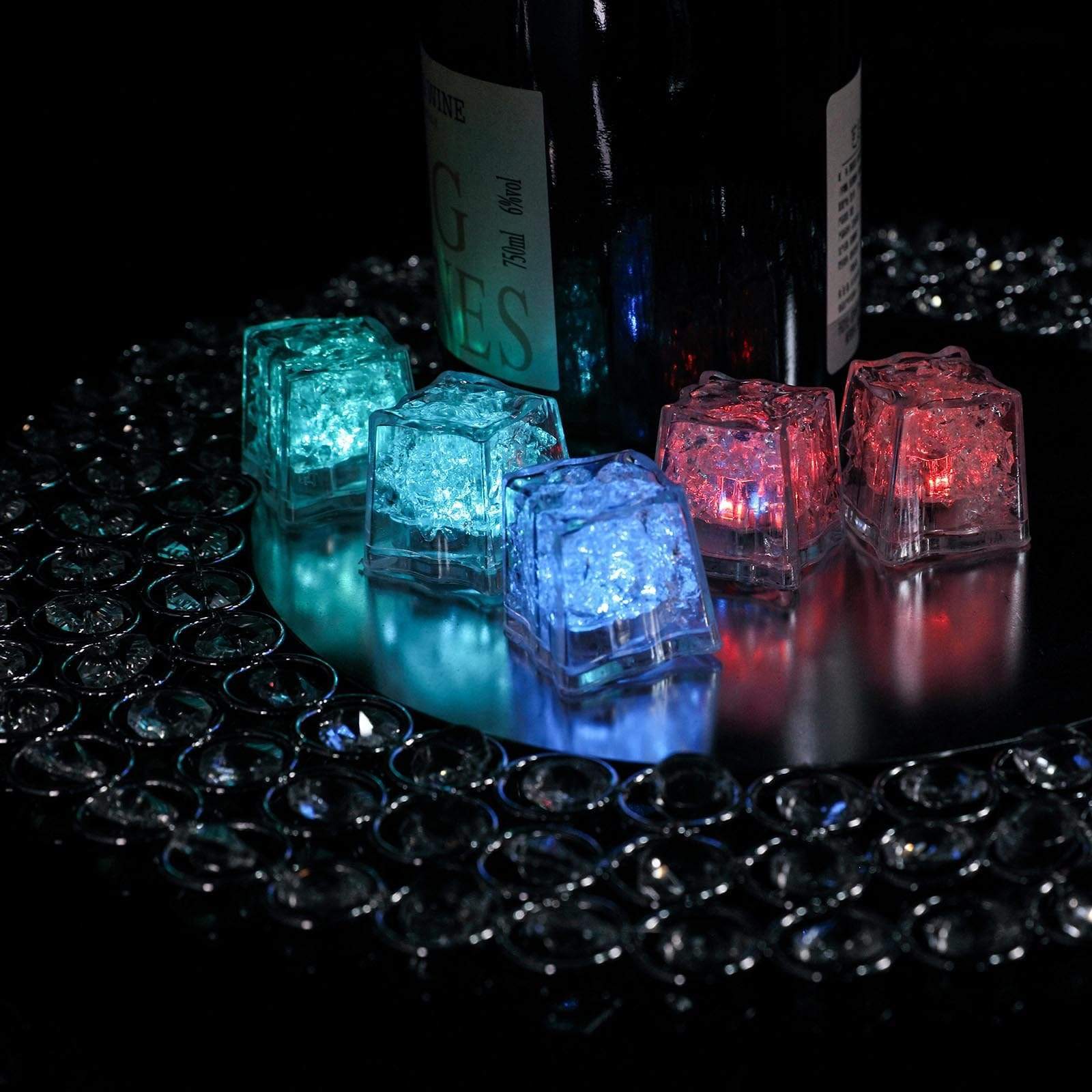 12 Pack Submersible LED Cube Lights - Waterproof Floating Lights for Centerpieces, Vases, Pools & Wedding Decorations