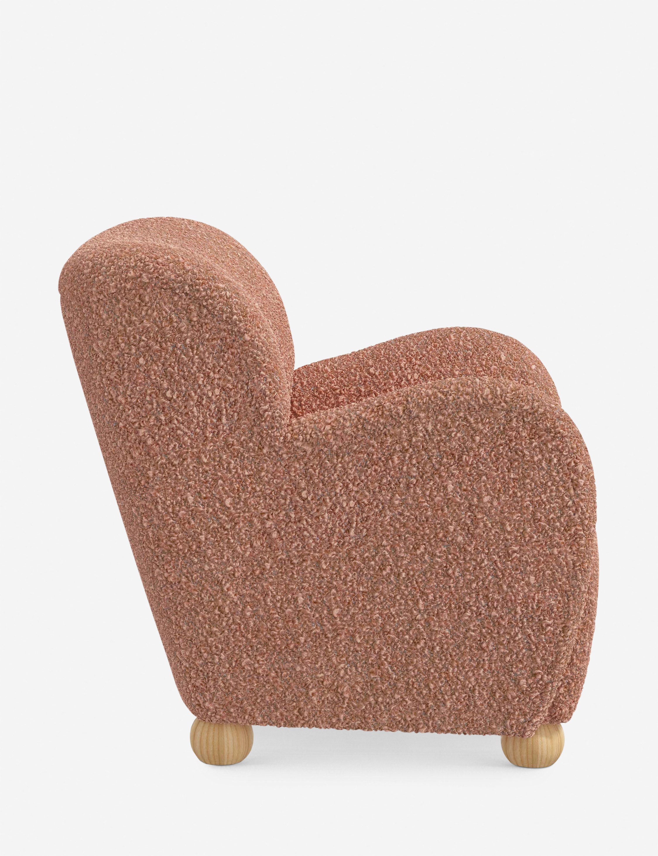 Modern Baird Accent Chair - Mid-Century Inspired Upholstered Armchair with Wooden Legs for Living Room, Bedroom or Office - Perfect for Reading Nook, Lounge Area & Home Decor
