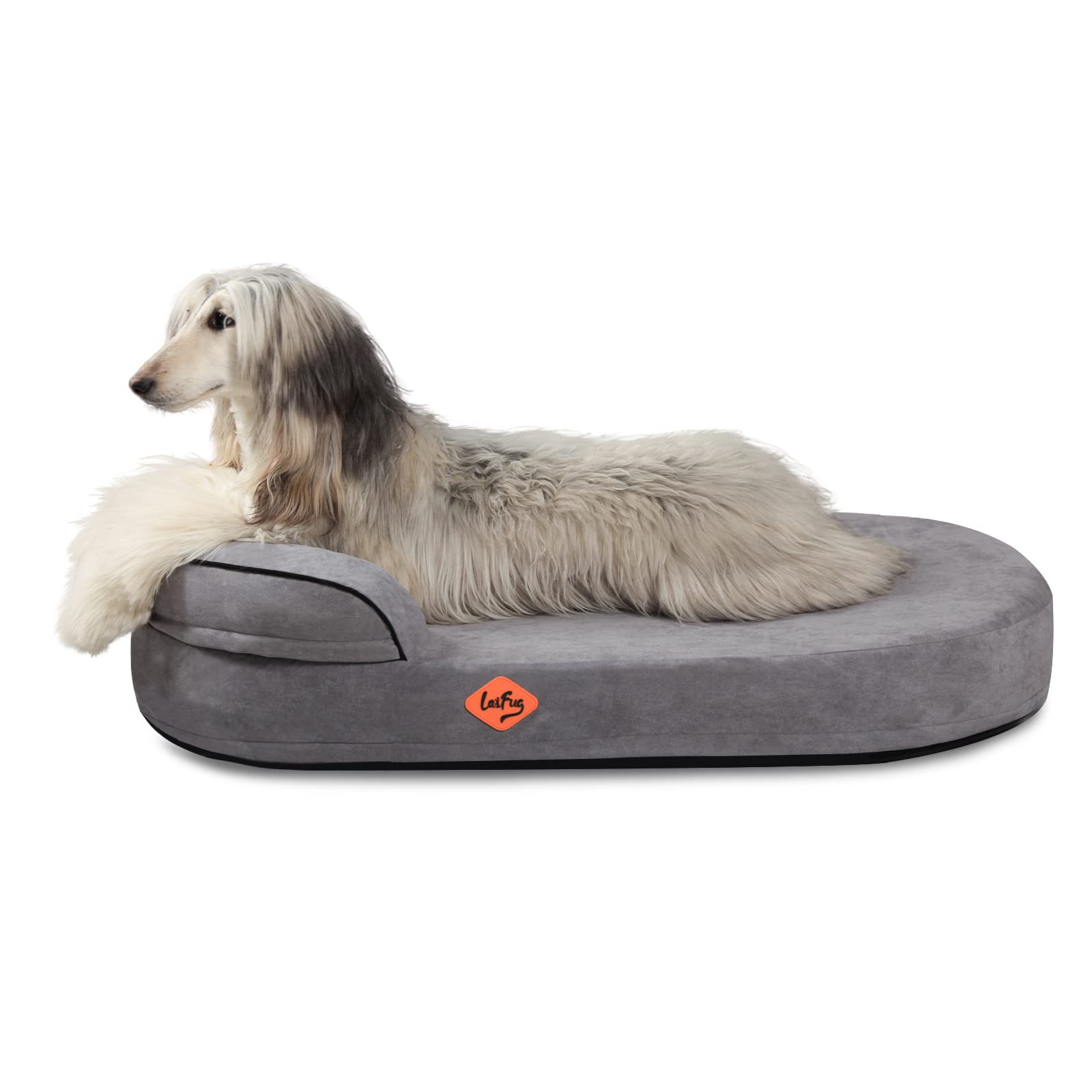 Orthopedic Memory Foam Dog Bed - Waterproof, Washable Cover & Non-Slip Bottom - Large 44x30x9 Inch Oval Pet Bed for Medium to Large Dogs - Perfect for Arthritis Relief & Comfortable Sleeping in Living Room, Bedroom or Kennel