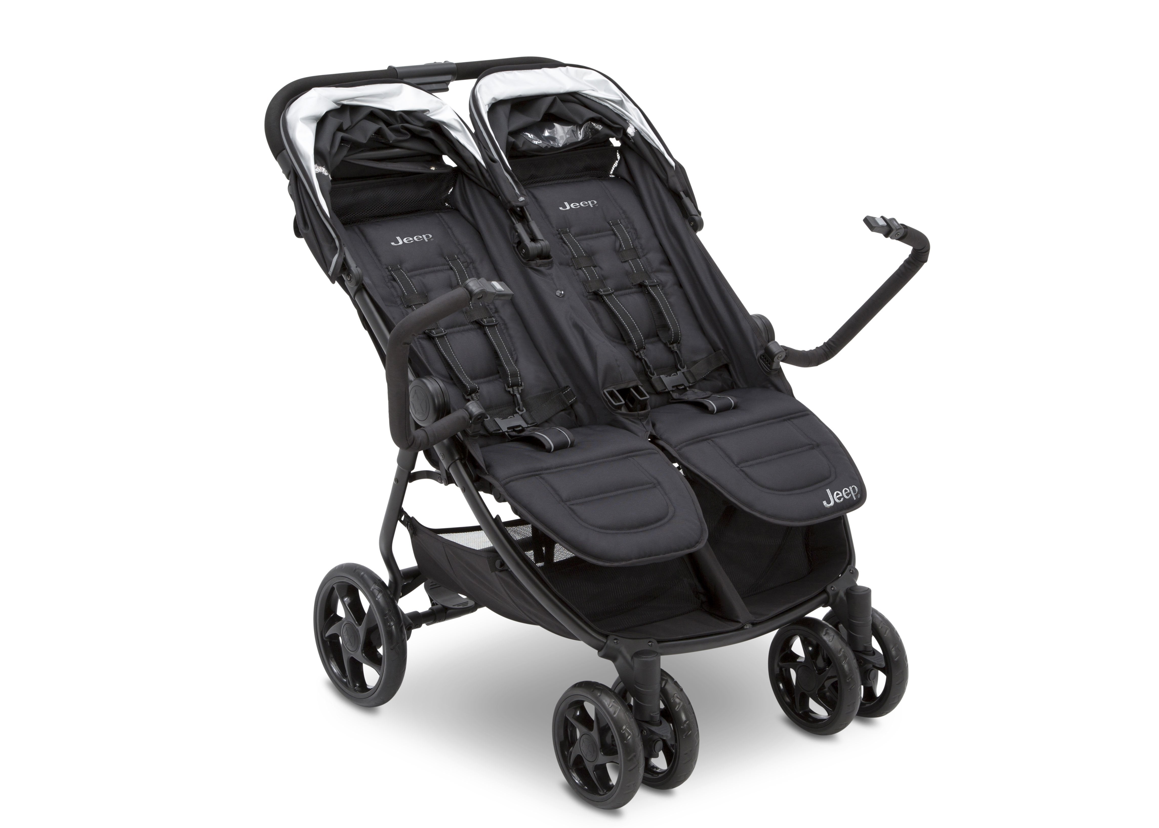 Jeep® Destination Side by Side Double Stroller - Lightweight & Compact for Twins or Siblings - Perfect for Shopping, Travel & Outdoor Adventures
