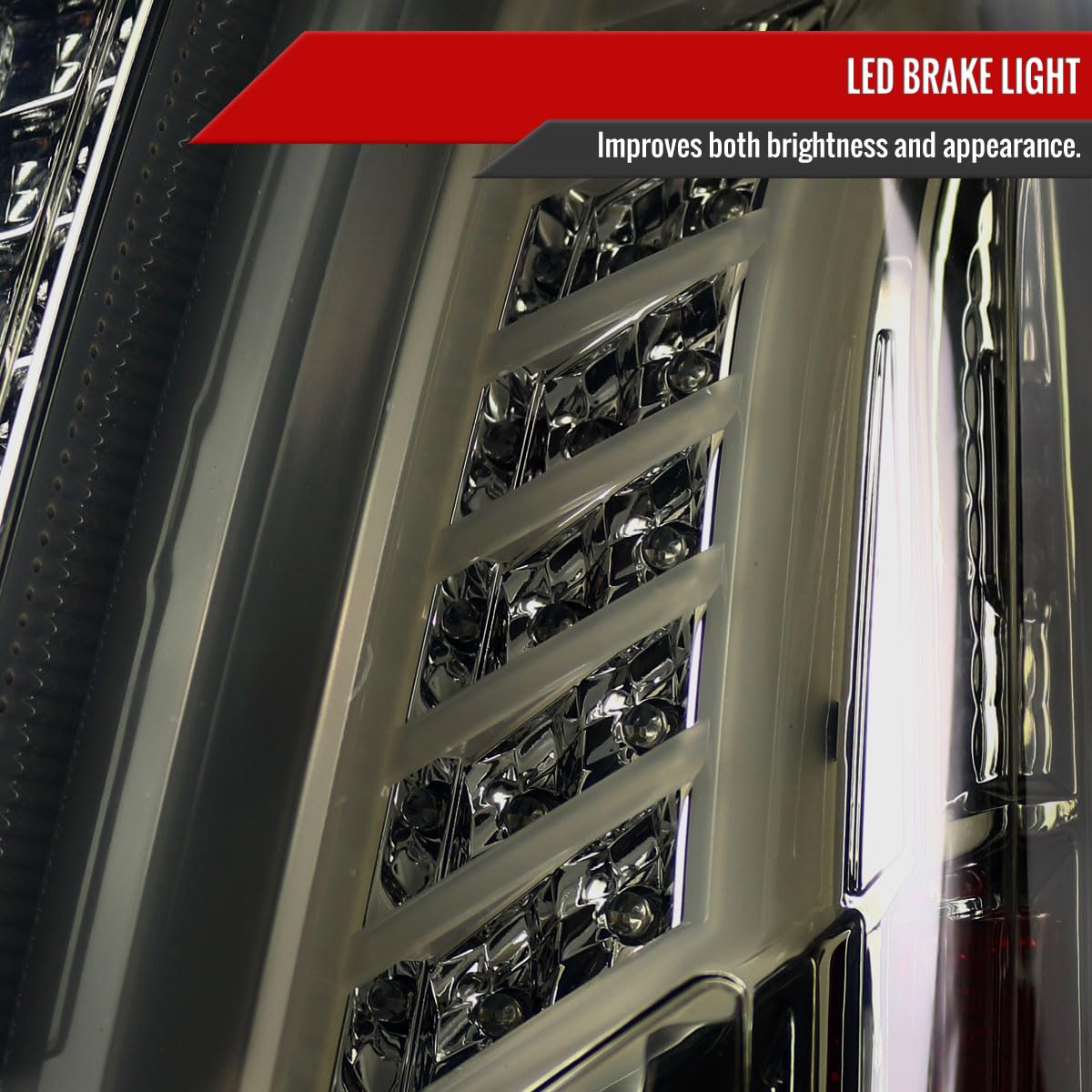 Smoke Lens LED Tail Lights for Cadillac CTS 2003-2007 - Tinted Rear Brake Lamps Pair - Upgrade Your Car's Style & Night Visibility (Perfect for Night Driving & Custom Car Mods)
