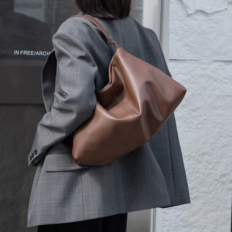 Premium Spacious Leather Shoulder Bag for Women - Stylish Crossbody Purse with Multiple Pockets - Perfect for Work, Travel & Everyday Use