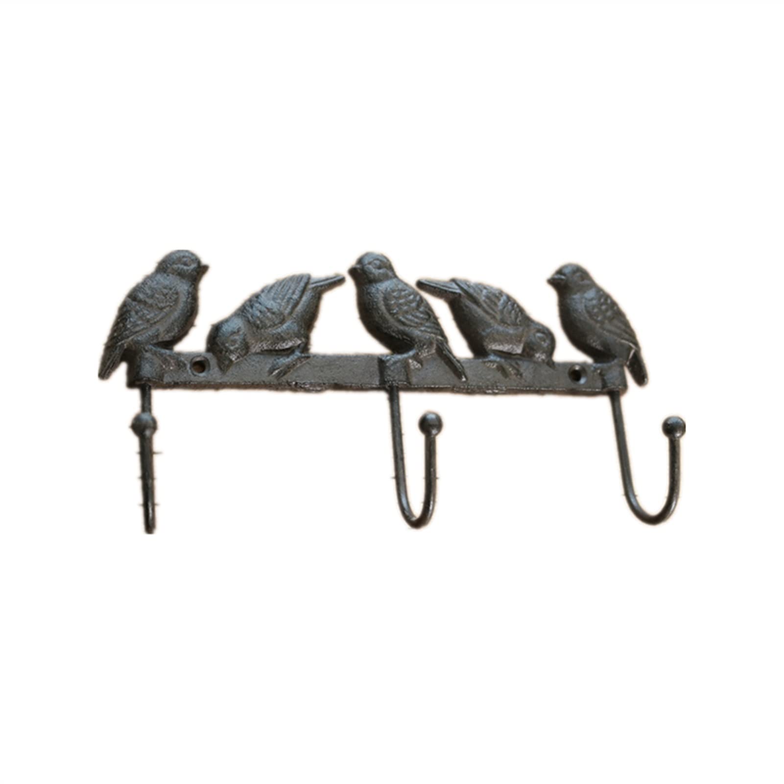 RiTANne Decorative Wrought Iron Bird Hook - Rustic Wall Hangers for Keys, Towels, Backpacks & Hats | Perfect for Entryway, Kitchen, Bathroom & Bedroom Organization