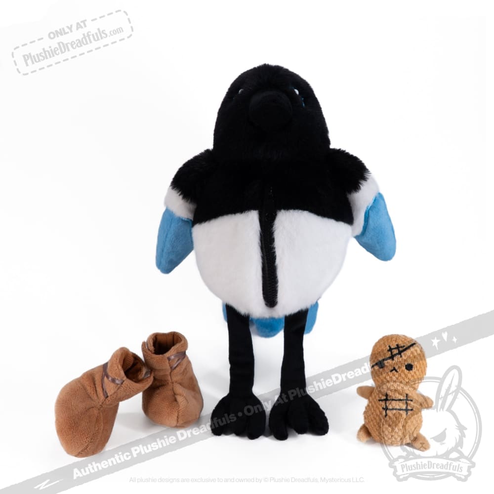 Plushie Dreadfuls Rocky Mountain Magpie Stuffed Animal - Soft Cute Plush Toy for Kids, Collectors & Home Decor | Perfect Gift for Bird Lovers & Nursery Decor