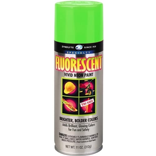 Aervoe Z1416 11 oz. Fluorescent Green Zynolyte High-Visibility Spray Paint - Aerosol for Safety Marking, DIY Projects & Outdoor Signage