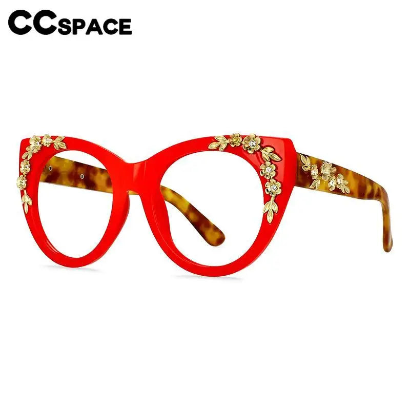 CCspace Women's Full Rim Cat Eye Plastic Reading Glasses +1.00 to +3.50 Strength - Stylish Lightweight Frames for Reading, Computer Work & Office Use