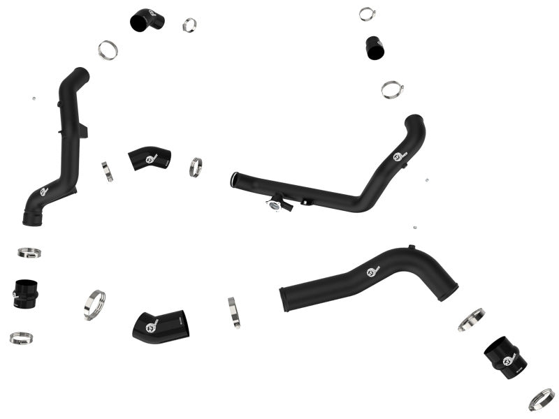 aFe 20-23 Ford Explorer ST V6 3.0L (TT) BladeRunner Aluminum Hot & Cold Charge Pipe Kit - Black | Performance Upgrade for Turbocharged Engines | Perfect for Street Racing & Off-Road Adventures