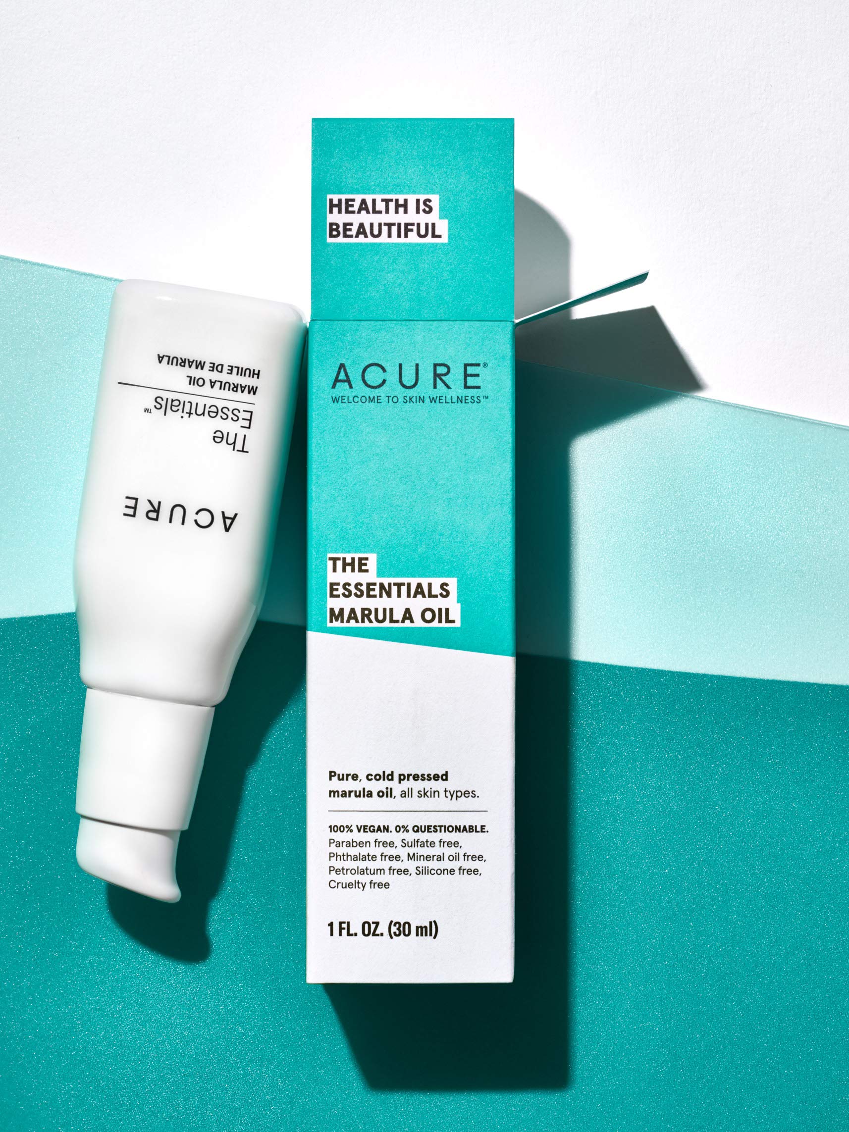 Acure The Essentials 100% Pure Marula Oil for Dry Skin & Hair – 1 Fl Oz | Hydrating & Nourishing Treatment for Face, Scalp & Body | Vegan & Cruelty-Free