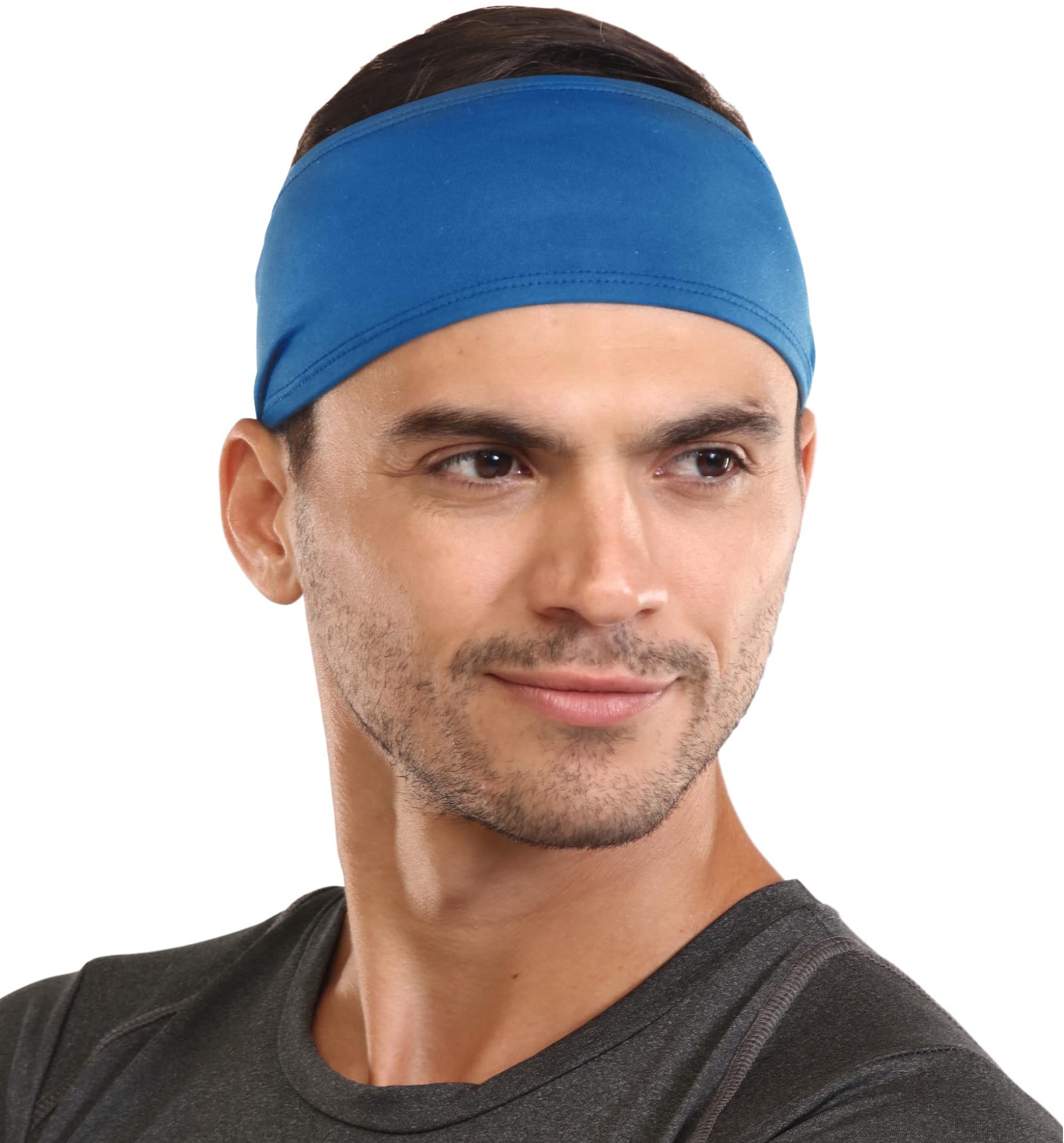 Men's Sweat Headbands for Workout & Sports - Moisture Wicking Athletic Headbands for Running, Cycling, Gym, Yoga, Basketball, Tennis - Stretchable Performance Hairbands for Men - Perfect for Workouts, Sports & Active Lifestyle