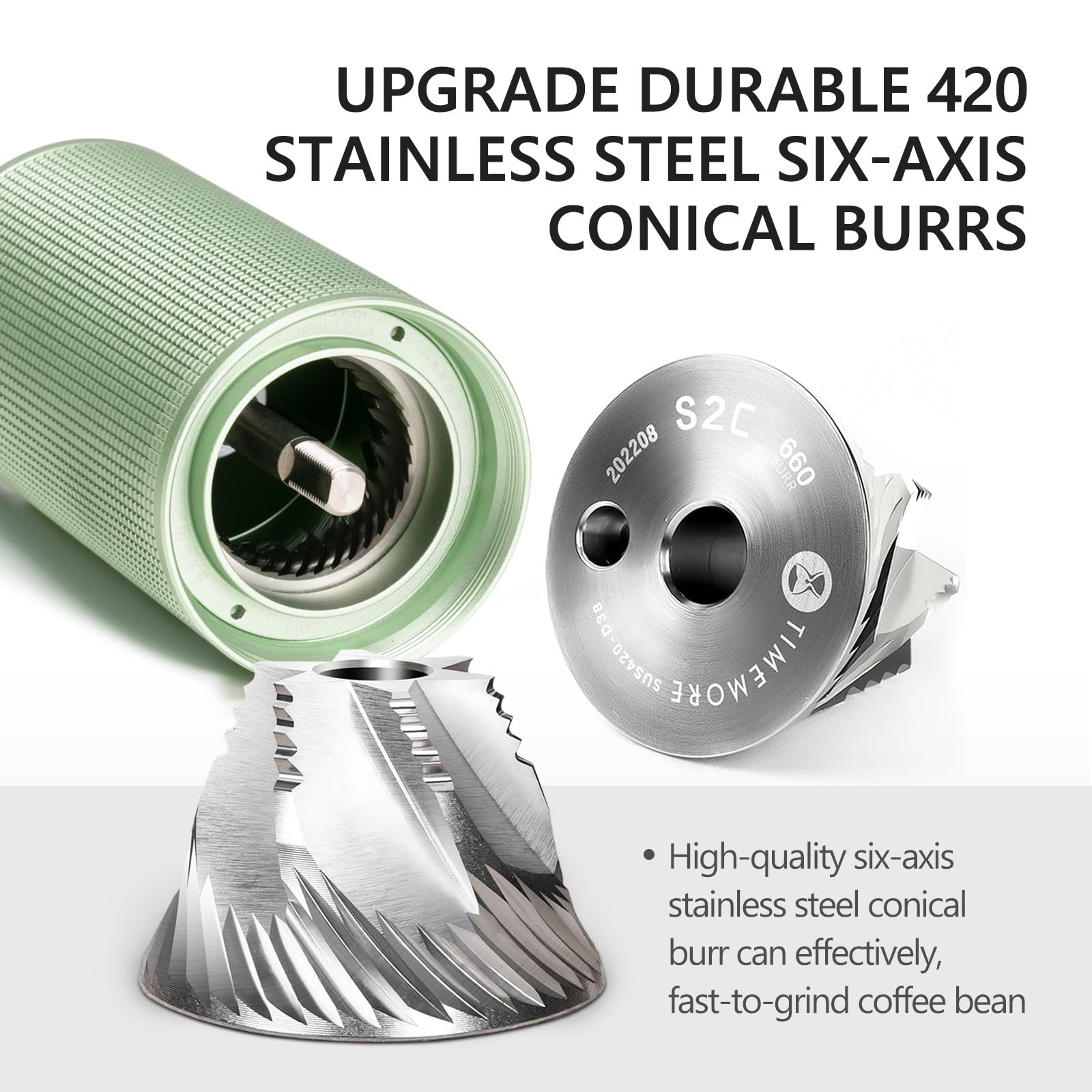 TIMEMORE Chestnut C3 ESP Manual Coffee Grinder - Premium Stainless Steel Espresso Bean Grinder with Adjustable Settings & Double Bearing System | Perfect for Home Brewing, Camping & Specialty Coffee Lovers