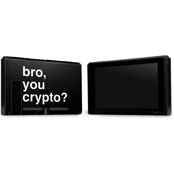 Skinit Decal Gaming Skin for Nintendo Switch Bundle - Officially Licensed Bro You Crypto Design | Protective Vinyl Cover for Gaming Console | Perfect for Travel, Gaming Sessions & Collectors