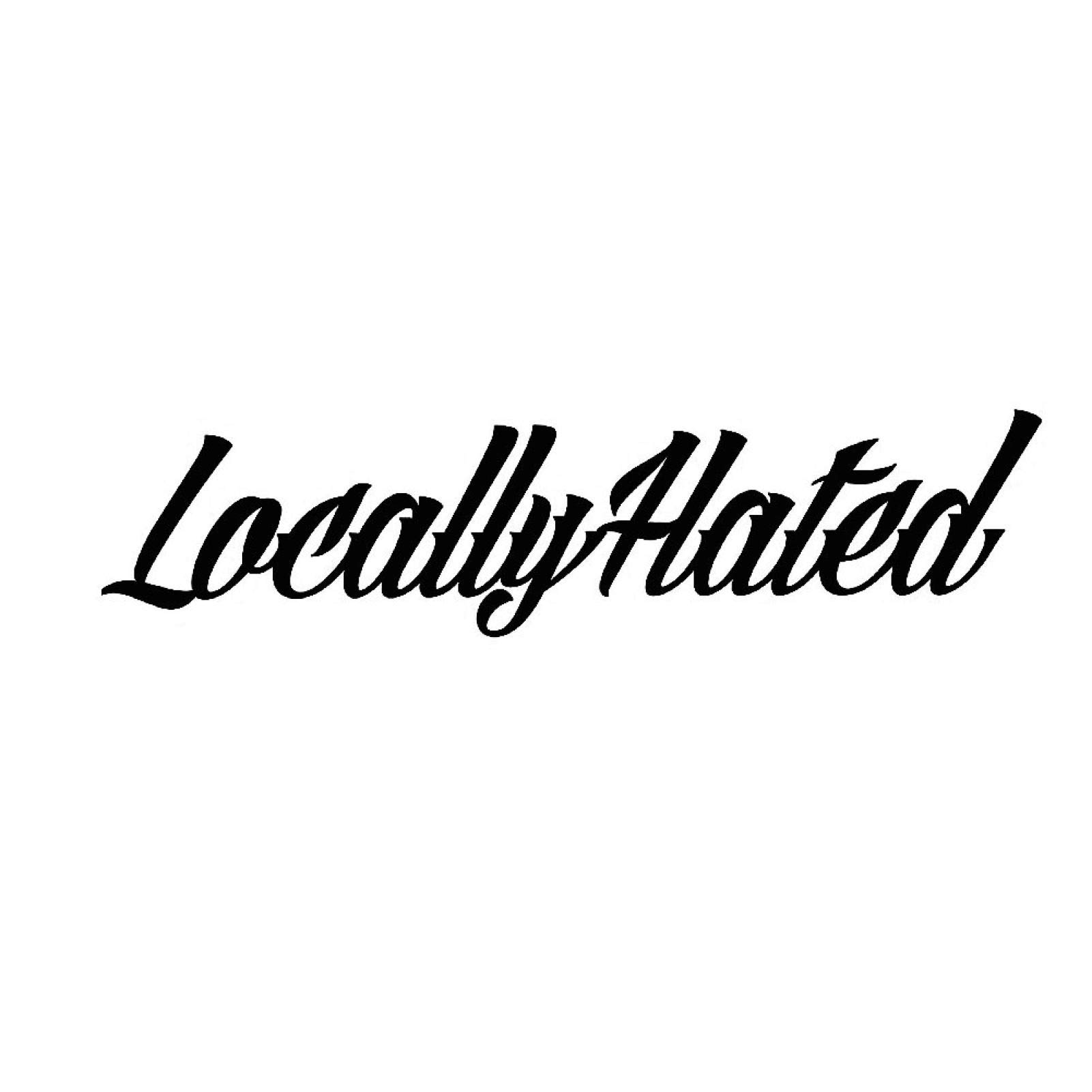 Locally Hated Reflective Car Decal Sticker - Black Vinyl Lettering for Auto Body & Windows | Durable Vehicle Decoration for Trucks, Cars & SUVs - Perfect for Pranksters & Car Enthusiasts