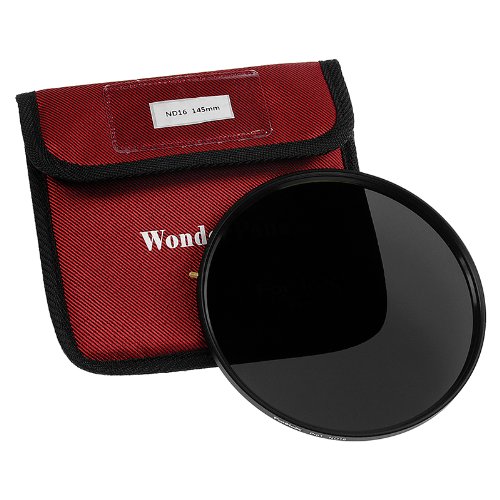Fotodiox Pro 145mm Neutral Density 16 (4-Stop) Filter - Multi-Coated ND16 Lens Filter for DSLR & Mirrorless Cameras - Compatible with WonderPana 145 & 66 Systems - Perfect for Landscape, Long Exposure & Bright Light Photography