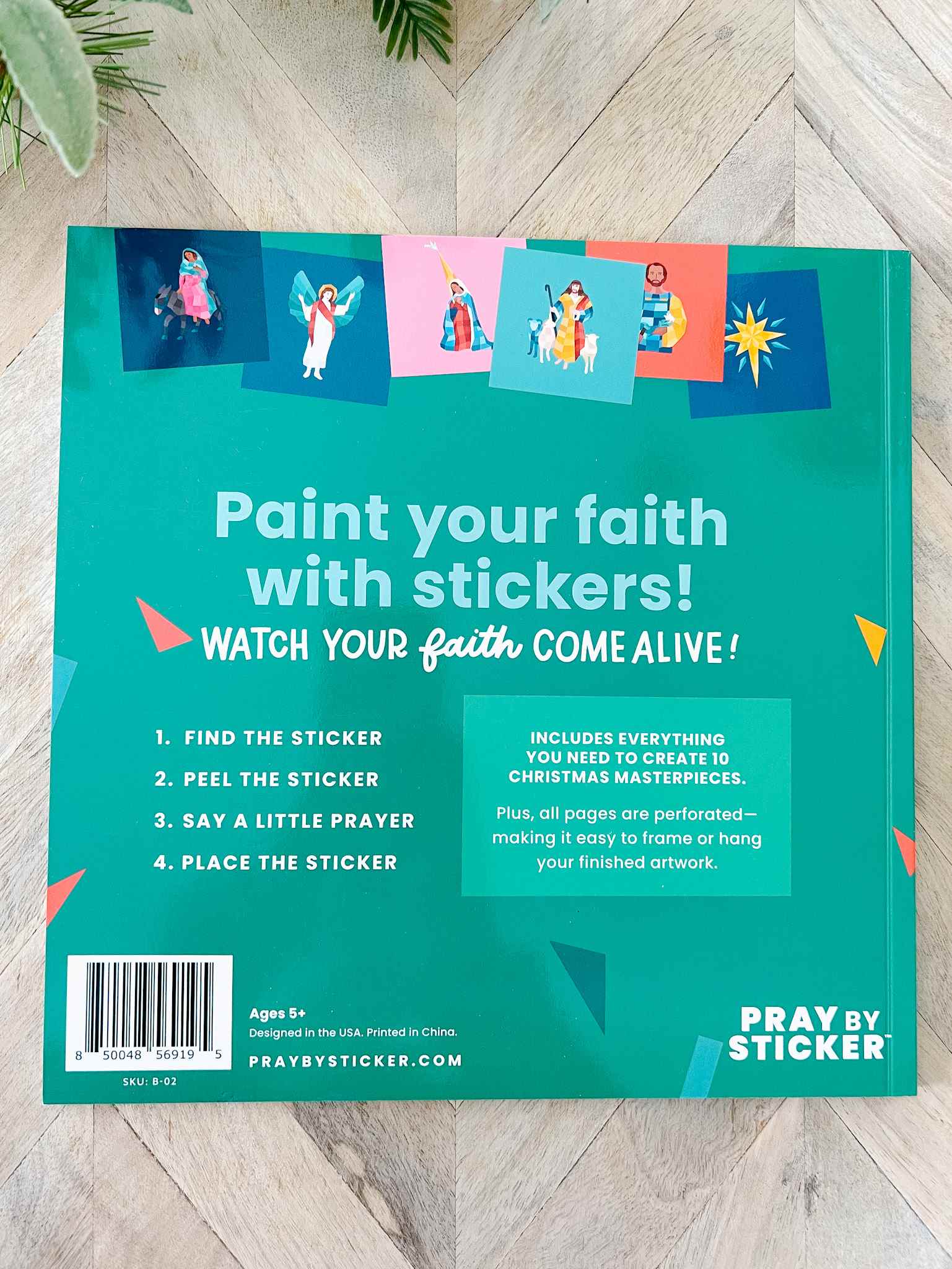 Pray By Sticker Christmas Activity Book for Kids - Fun Holiday Crafts, Bible Stories & Sticker Scenes - Perfect for Family Bonding, Sunday School & Christmas Gifts
