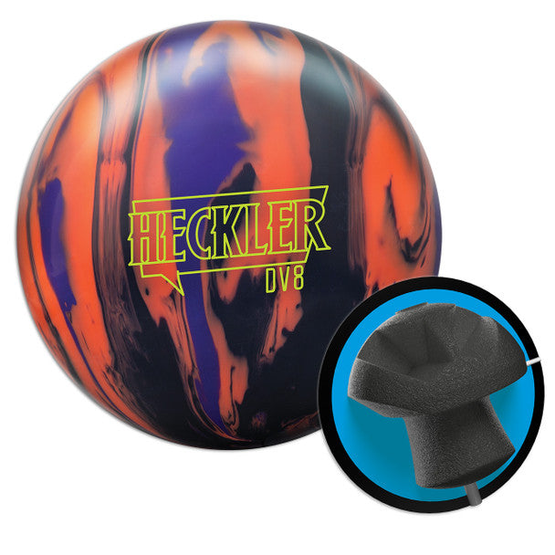 DV8 Heckler Bowling Ball - High Performance Reactive Resin for Strikes & Spares | Perfect for League Play & Tournament Competition