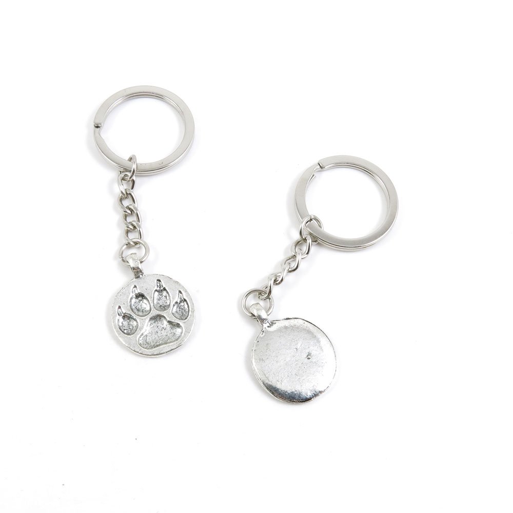 200PCS Bear Paw Keychain Charms - Bulk Key Rings for Car Keys, House Keys & Keychains - Durable Metal Key Tags for Automotive, Home & Office Use - Perfect for Gifts, DIY Crafts & Key Organization