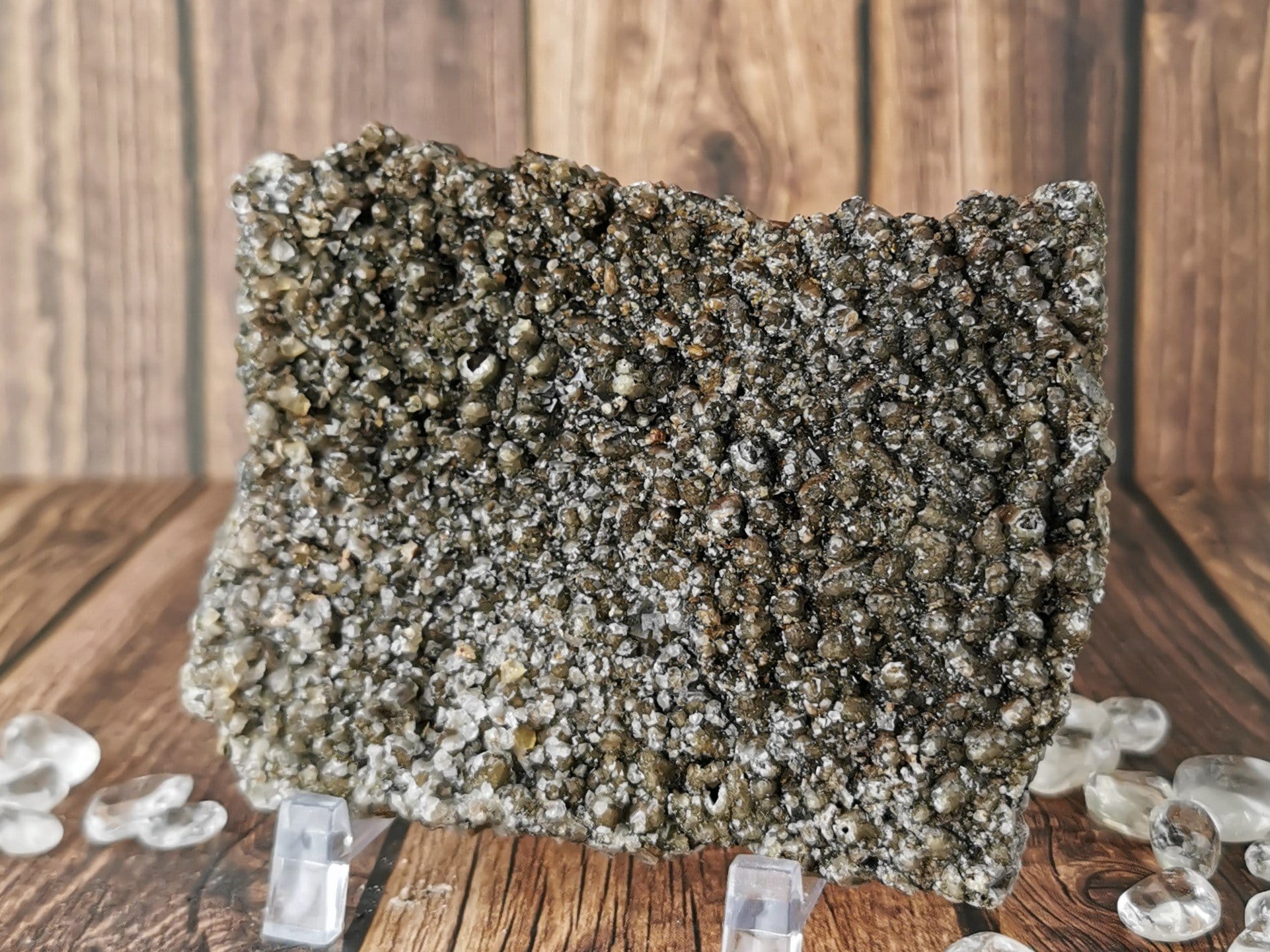 Natural Dogtooth Calcite Crystal Specimen Plate - Collectible Mineral Display for Home Decor, Healing Crystals & Geology Enthusiasts | Perfect for Meditation, Feng Shui & Mineral Collections