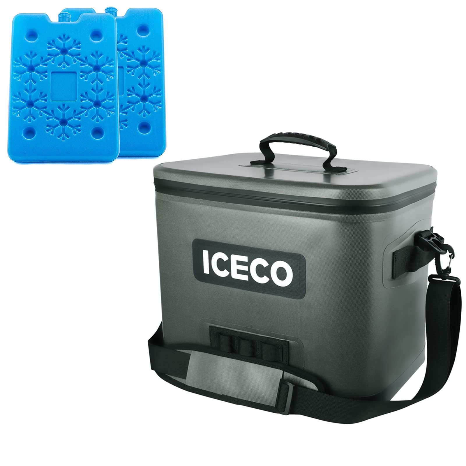 ICECO Soft Sided Cooler Bag - 40 Can Insulated Leak Proof Portable Cooler with Shoulder Strap & Bottle Opener - Perfect for Camping, Beach, Fishing, Boating & Outdoor Adventures
