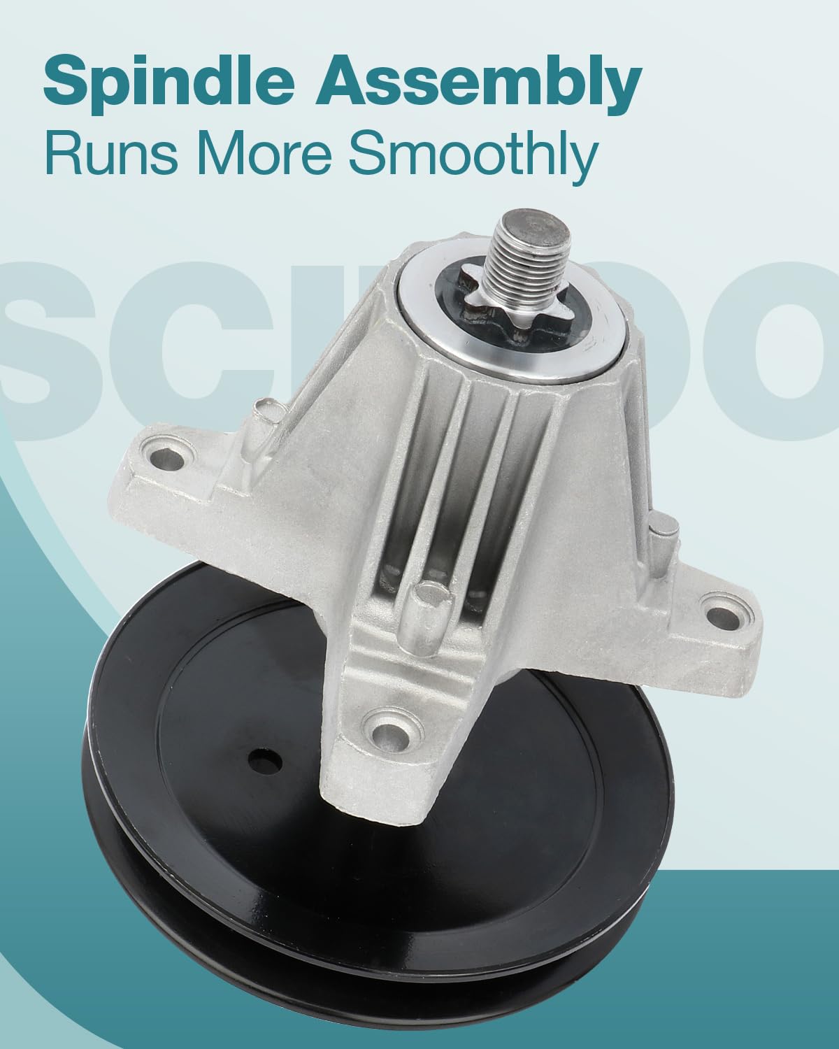 SCITOO 2-Pack Lawn Mower Spindles with Pulley Bolt - Replacement Spindle Assembly for MTD 42