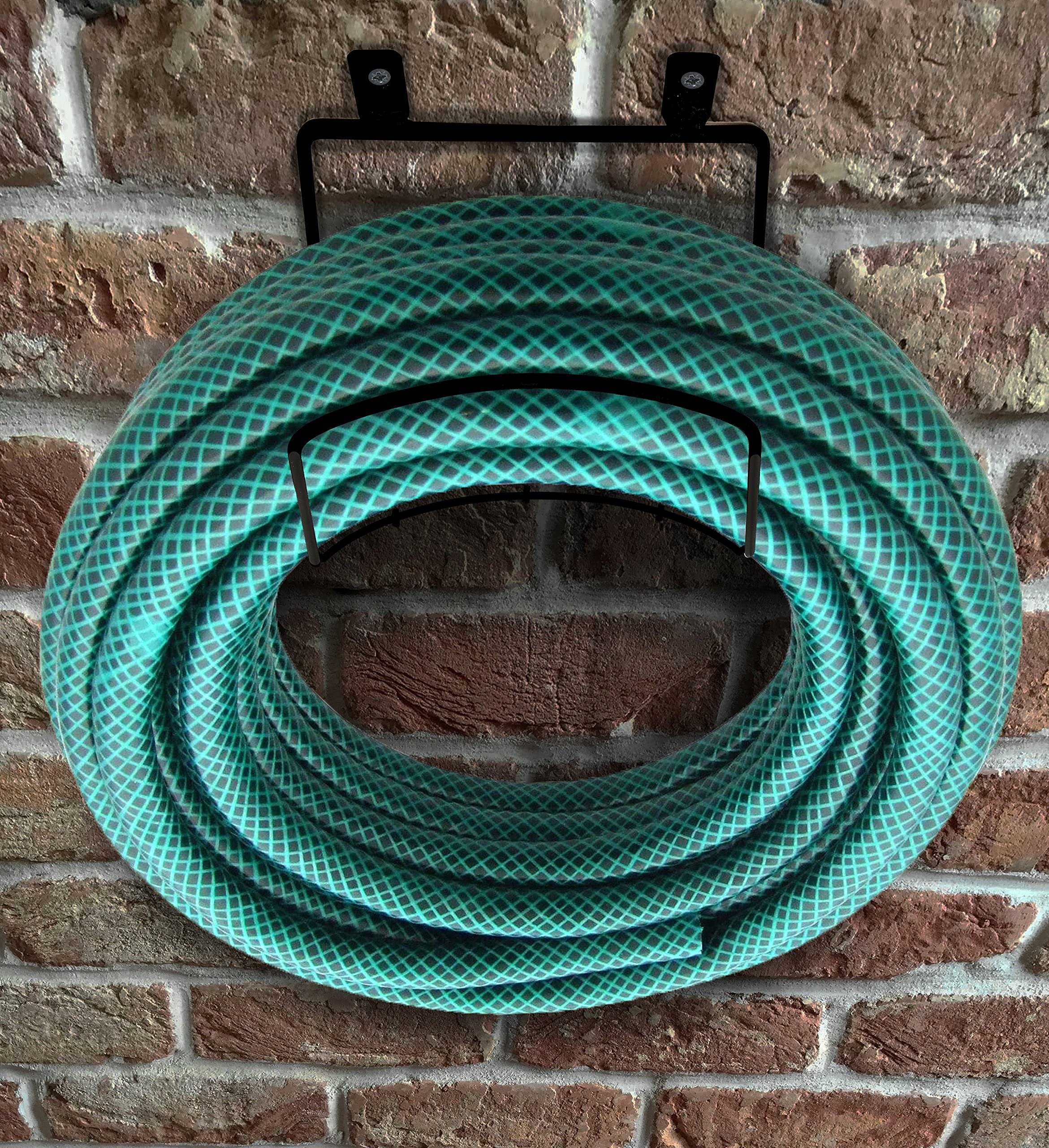 Sturdy Steel Garden Hose Holder - Wall Mount with Included Fittings - Perfect for Outdoor Yard, Garden & Garage Organization
