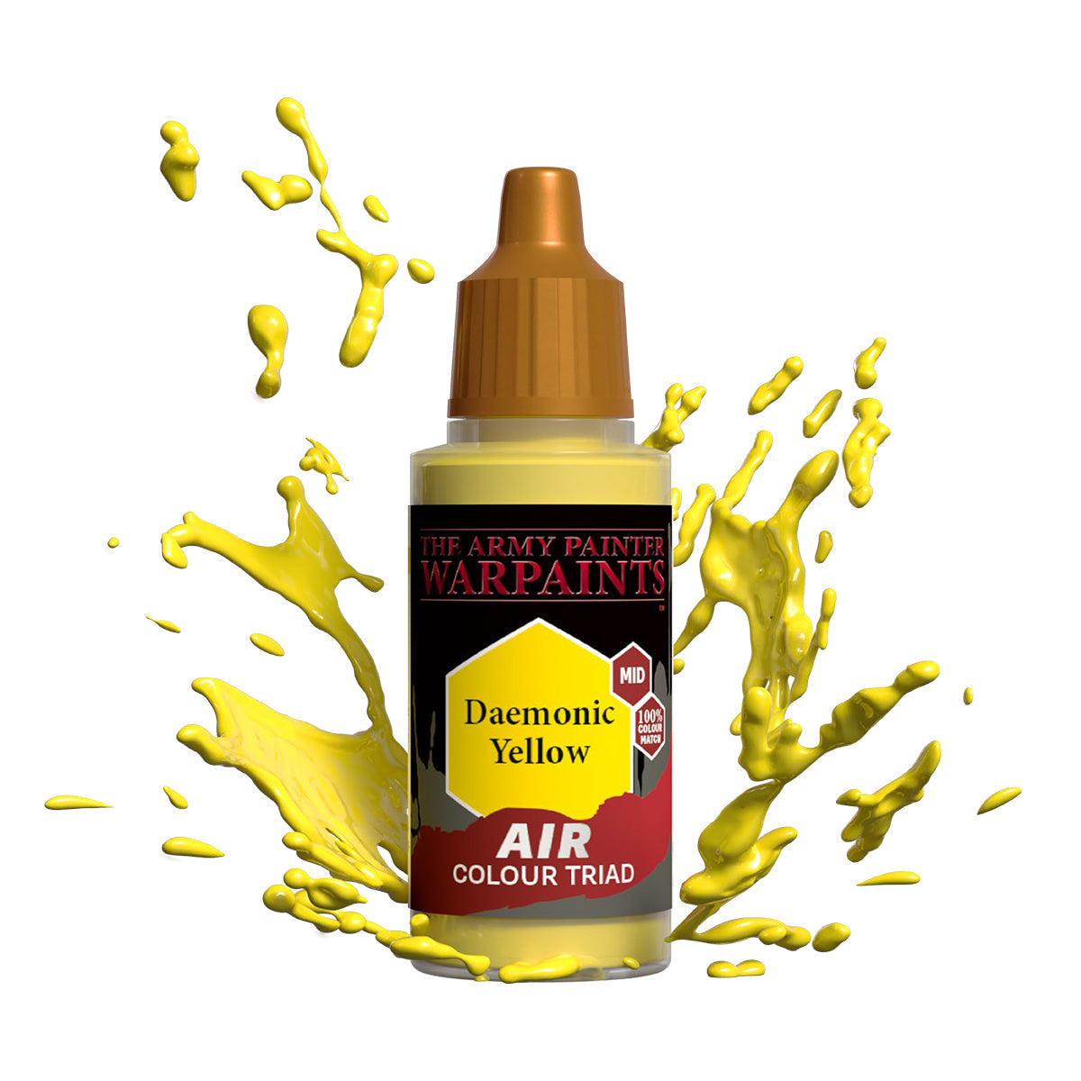Warpaints Air: Daemonic Yellow - Premium Miniature Paint for Tabletop Gaming & Warhammer 40K Models - Perfect for Fantasy Wargaming & Model Painting