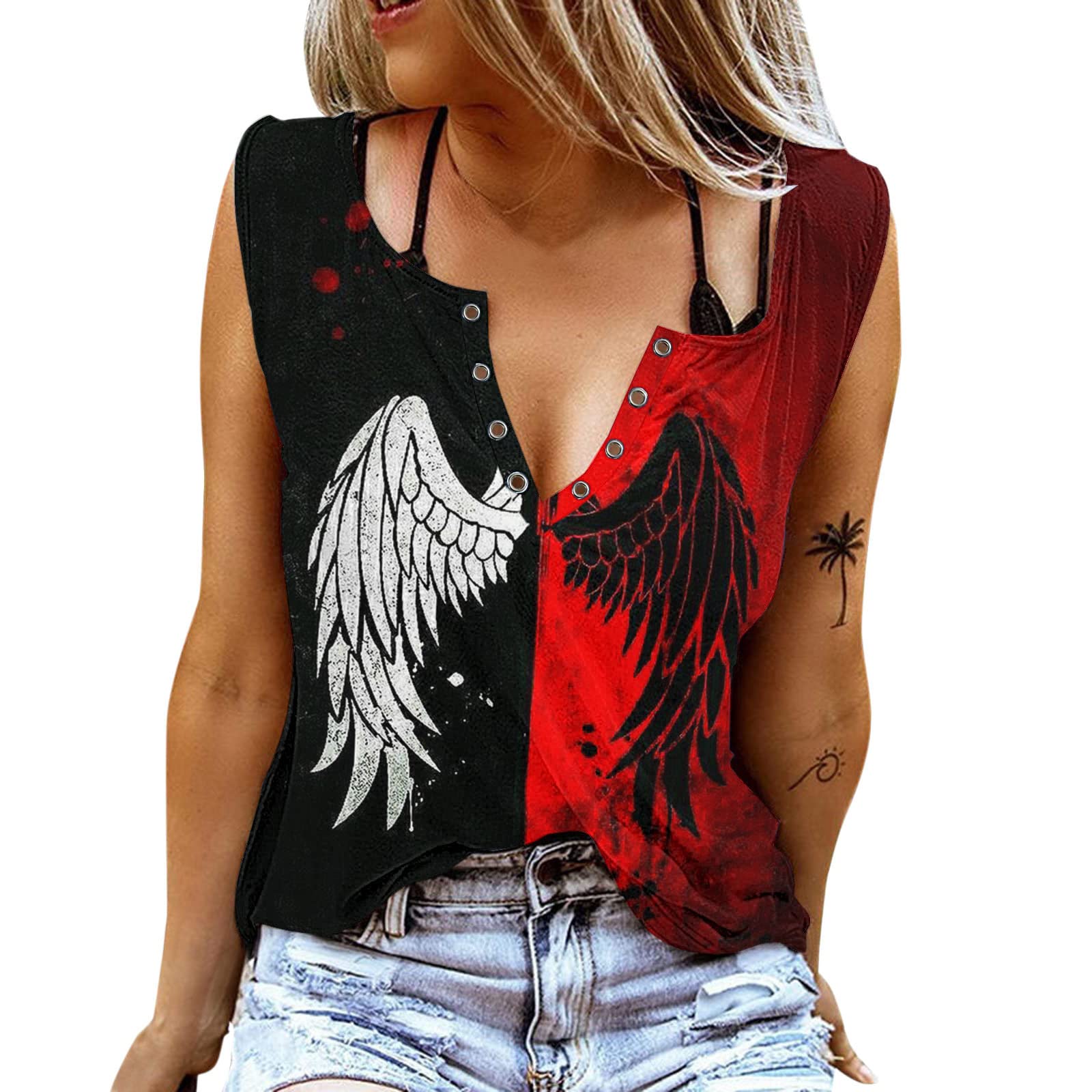 Women's Summer Tops - Cute Sleeveless V-Neck Tank Tops & Black Crop Tops for Women | Casual Wear, Beach Outfits, and Everyday Wardrobe Essentials