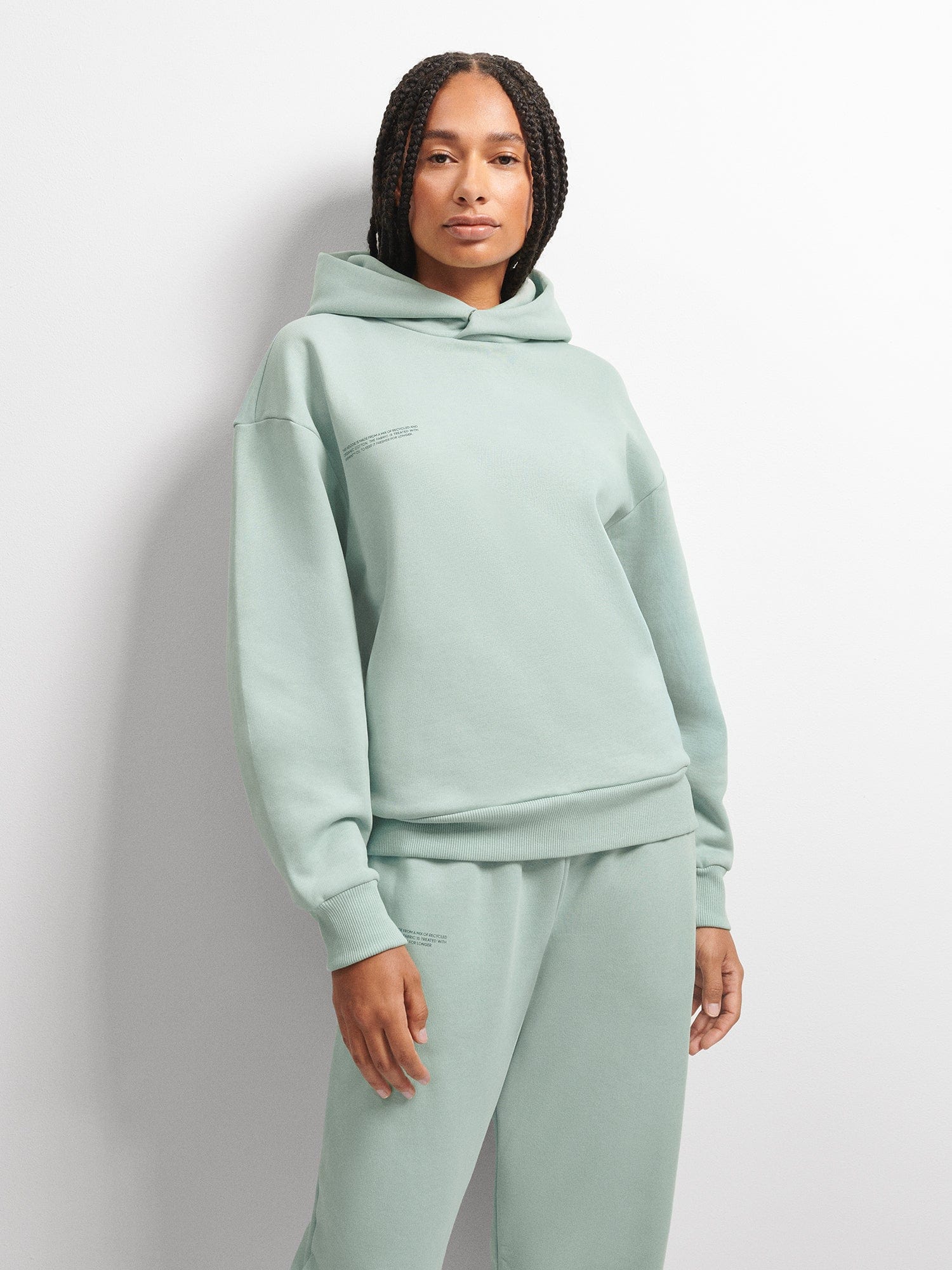 Women's DNA Hoodie - Soft Eucalyptus Blue Pullover for Casual Wear & Outdoor Activities