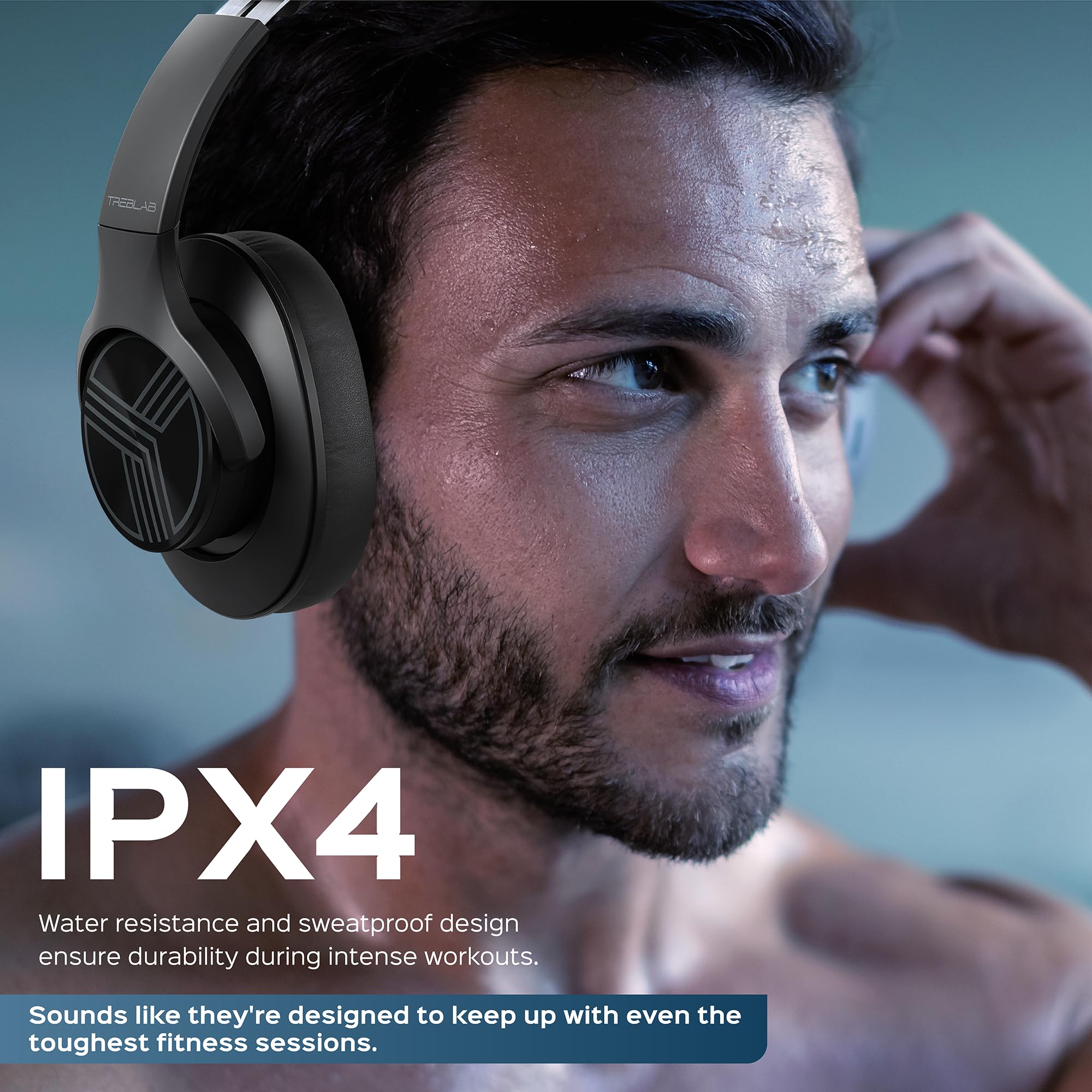 TREBLAB Z2 Wireless Bluetooth Over-Ear Headphones with Active Noise Cancelling, 35H Battery Life - Premium Sound for Travel, Work & Gym | X3 Pro True Wireless Earbuds with Bluetooth 5.3, 145H Playtime - Ideal for Running, Sports & Daily Commute