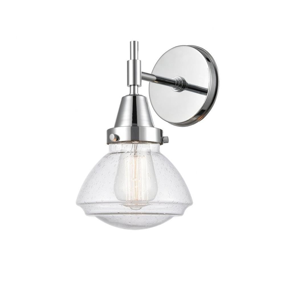 Innovations 447-1W-PC-G324 Modern Wall Sconce Light Fixture - Sleek White Finish, Perfect for Bedroom, Hallway, or Living Room Decor