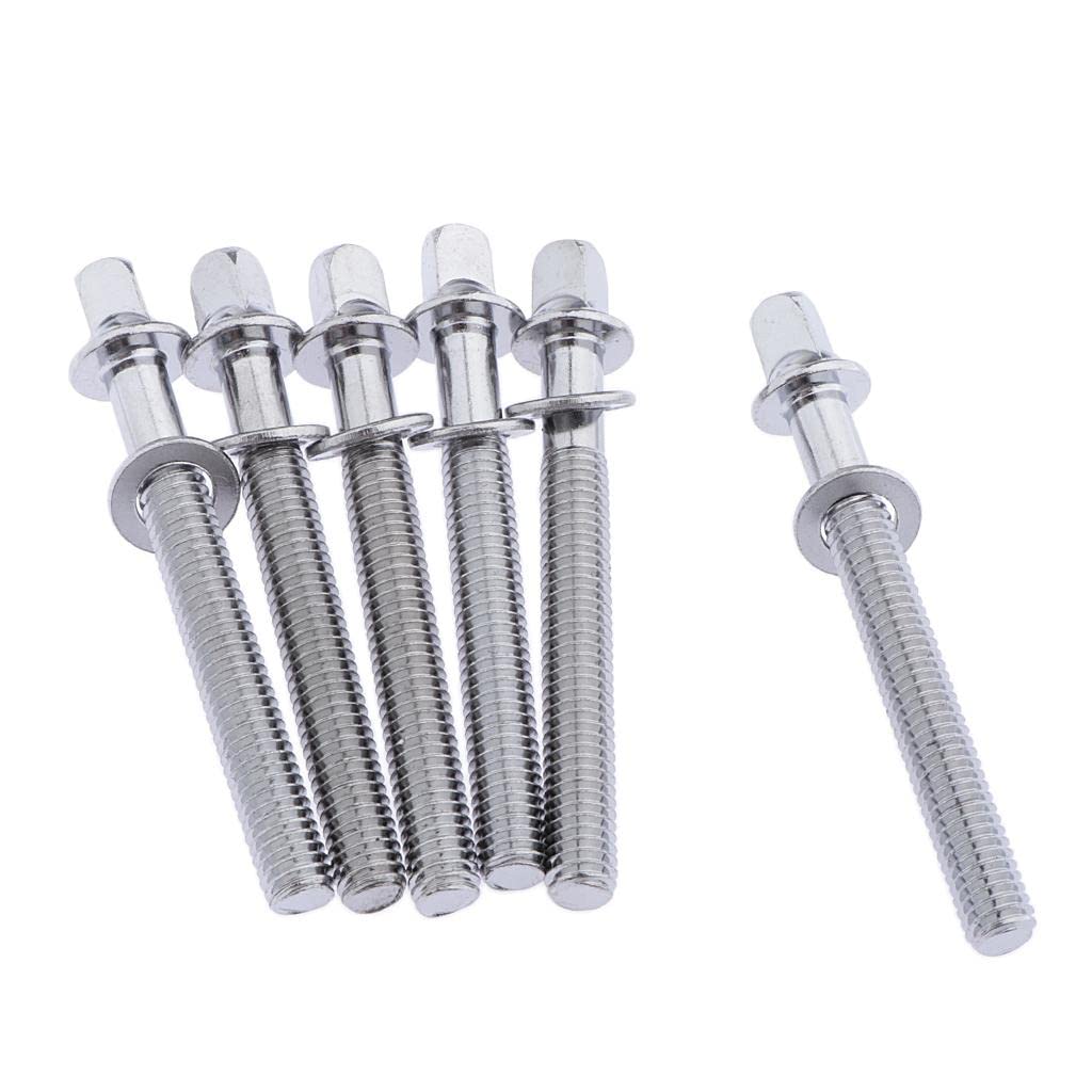 Almencla 24-Piece 60mm Drum Tension Rods for Tom Bass Drum - Premium Drum Hardware Accessories for Drummers & Percussionists - Perfect for Drum Maintenance, Tuning, and Replacement Parts