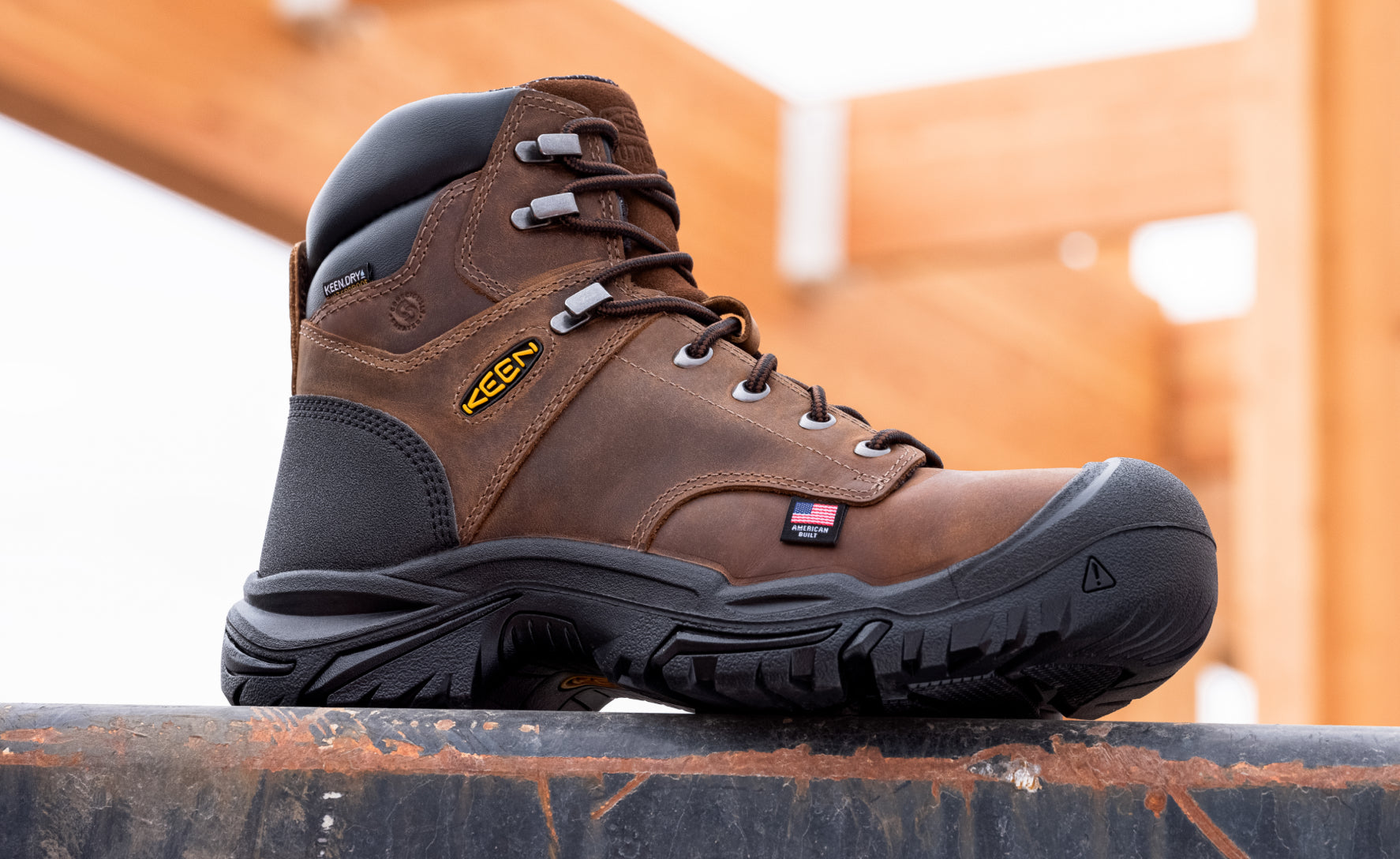Men's Mt Vernon II 6-Inch Waterproof Steel Toe Work Boots - Dark Earth/Black | Durable Safety Shoes for Construction, Hiking & Outdoor Work