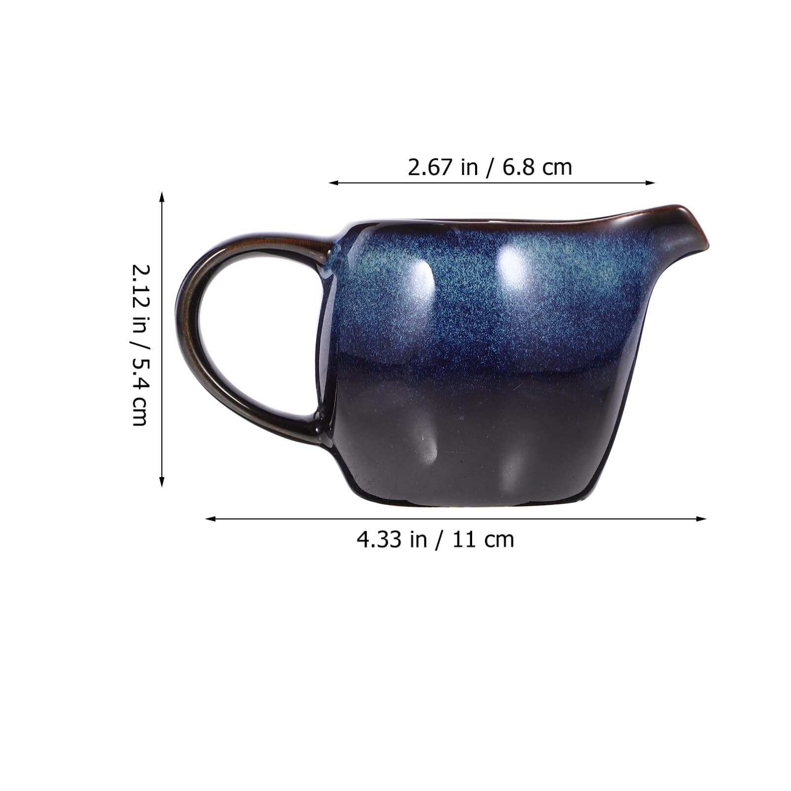 Ceramic Creamer Pitcher with Handle - Perfect for Milk, Sauce & Salad Dressing
