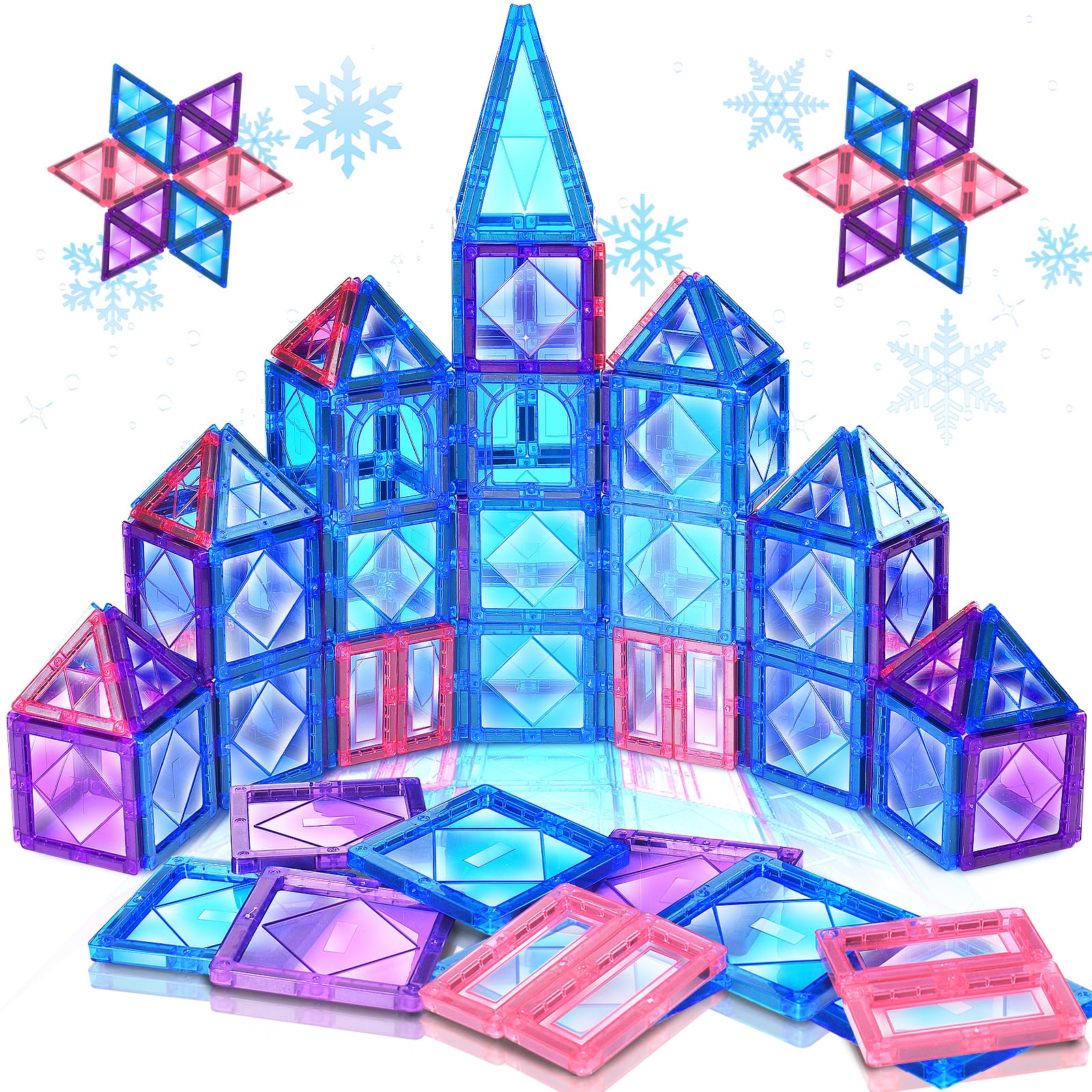 Zerxona 20PCS Magnetic Building Blocks for Kids Ages 3-8 | STEM Educational Toys for Boys & Girls | Creative Construction Play Tiles | Develop Motor Skills & Sensory Learning | Perfect for Preschool, Classroom & Home Playtime