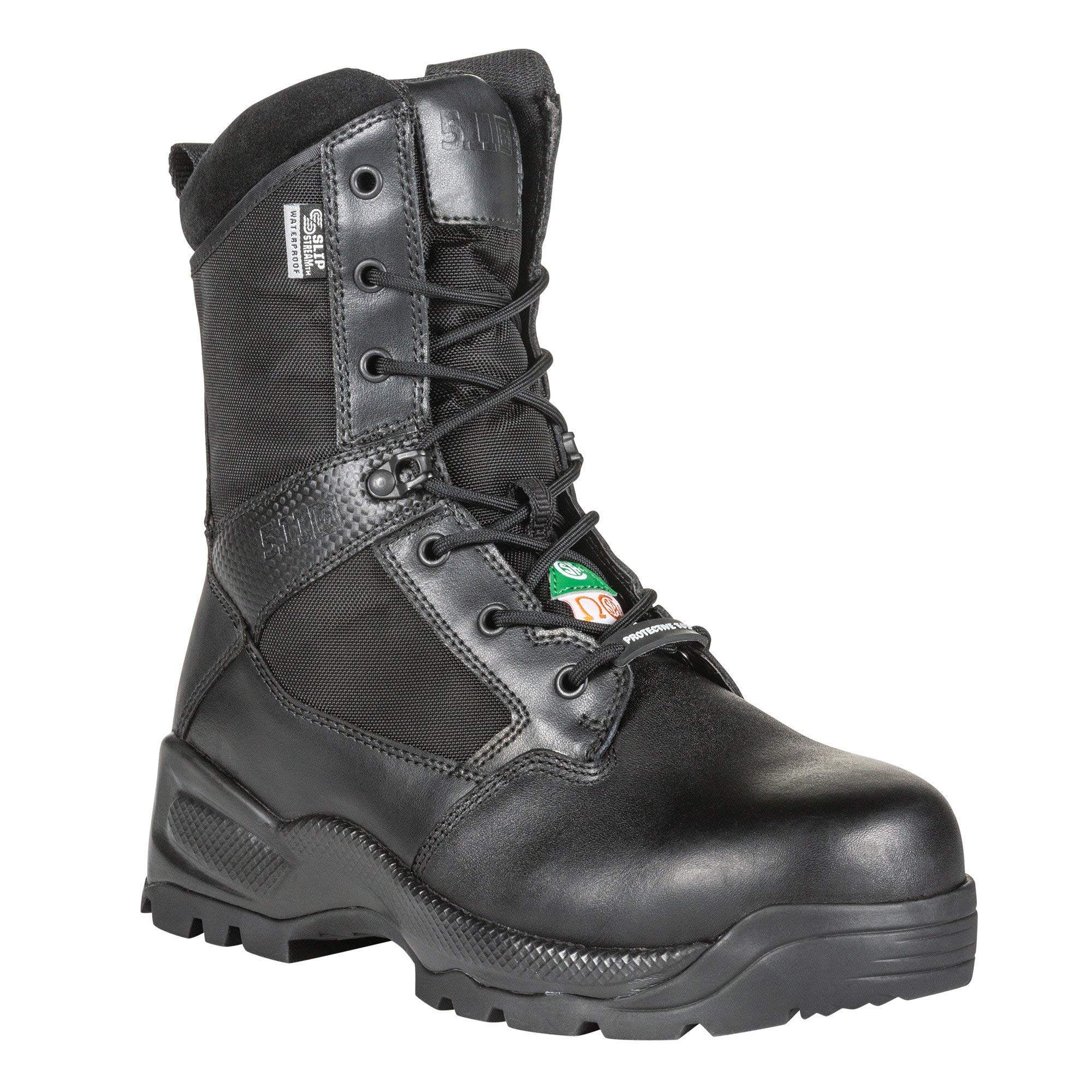 5.11 Tactical Men's ATAC 2.0 8-Inch Shield Military Boots - Durable Combat Boots for Outdoor, Hiking & Work | Black Tactical Boots Style 12416 | Perfect for Military, Police & Security Professionals
