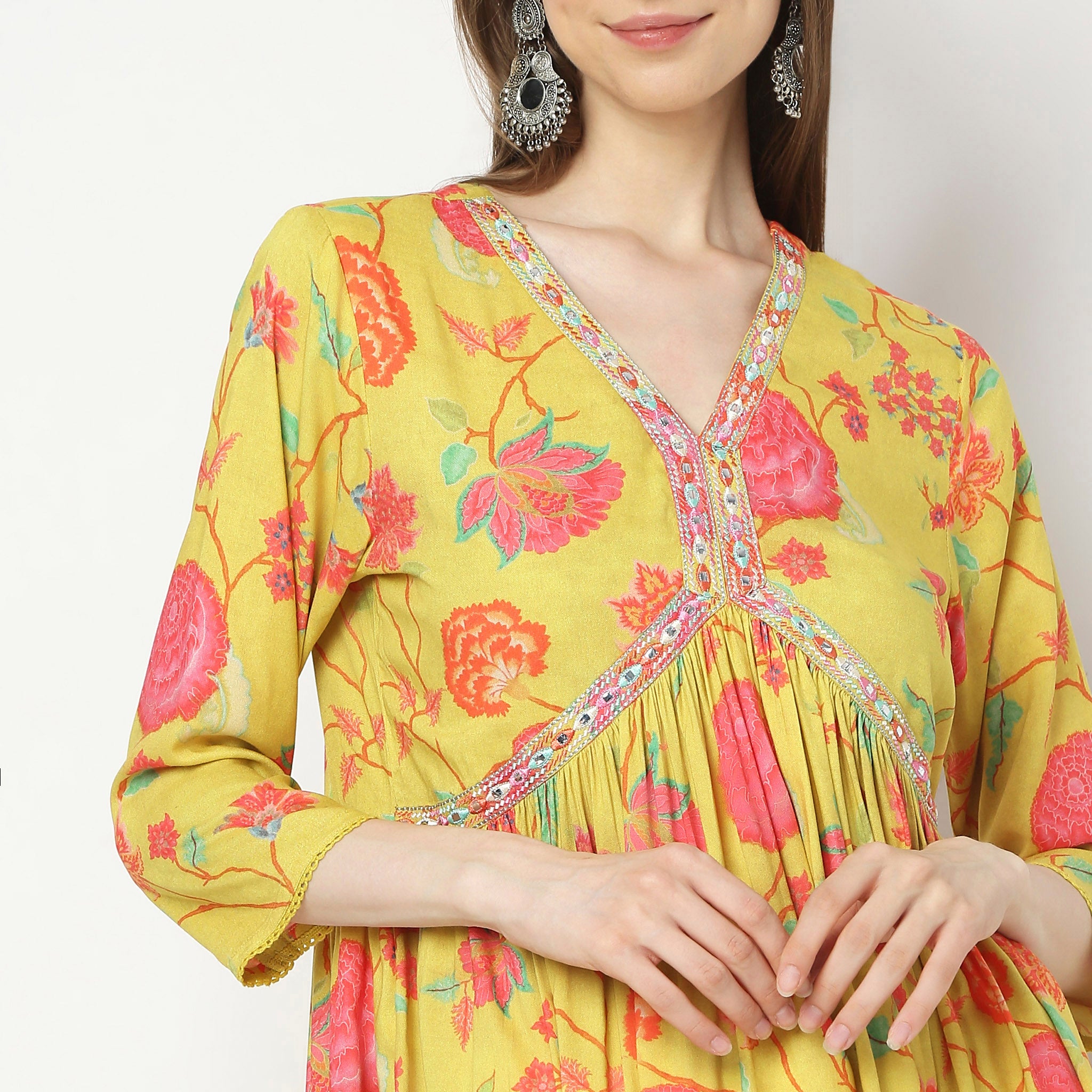 Flare Fit Printed Kurta for Women | Stylish Indian Ethnic Wear | Perfect for Festivals, Weddings & Casual Outings
