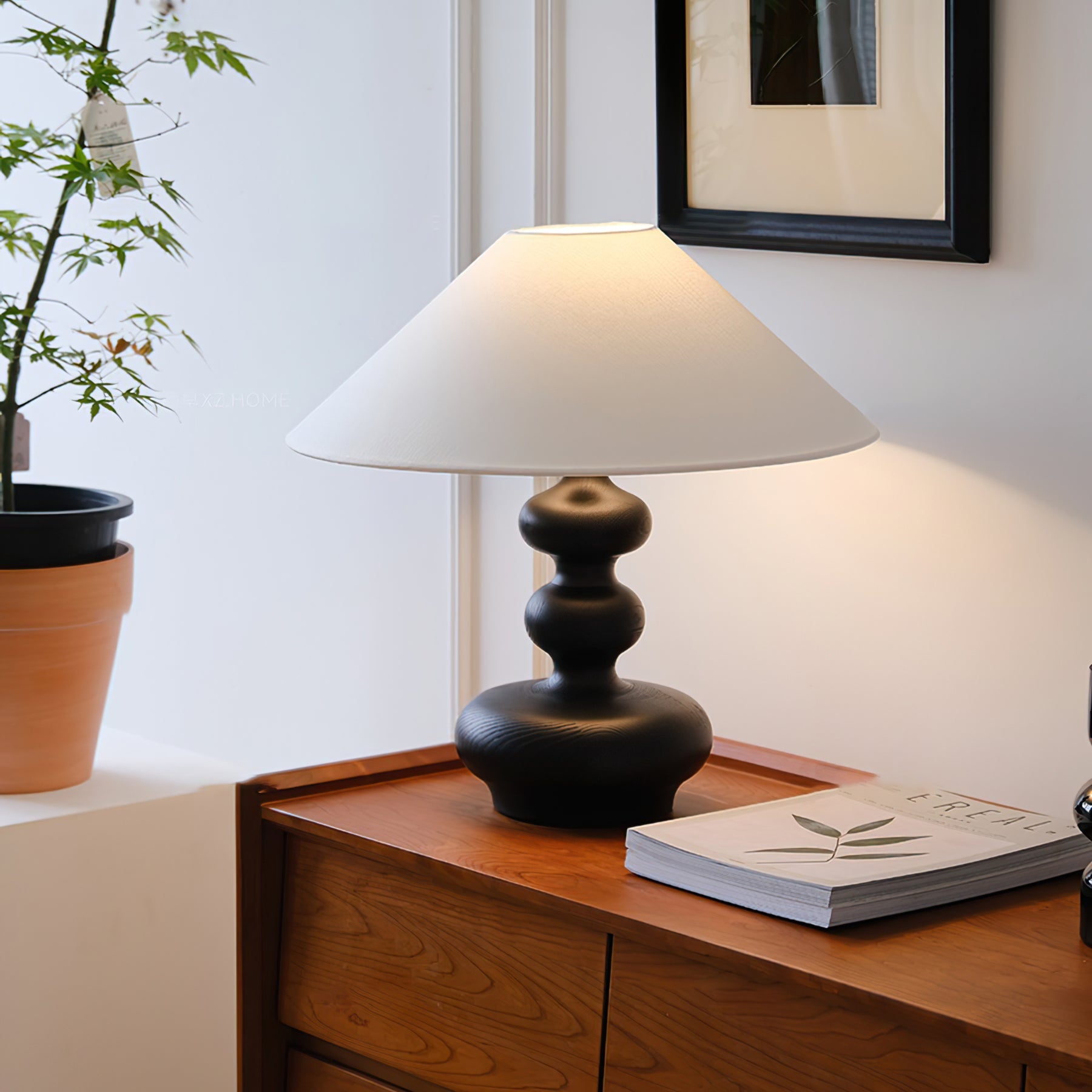 Creative Gourd Table Lamp - Handmade Natural Decorative Lighting for Living Room, Bedroom, and Office - Perfect for Cozy Home Decor and Ambient Lighting