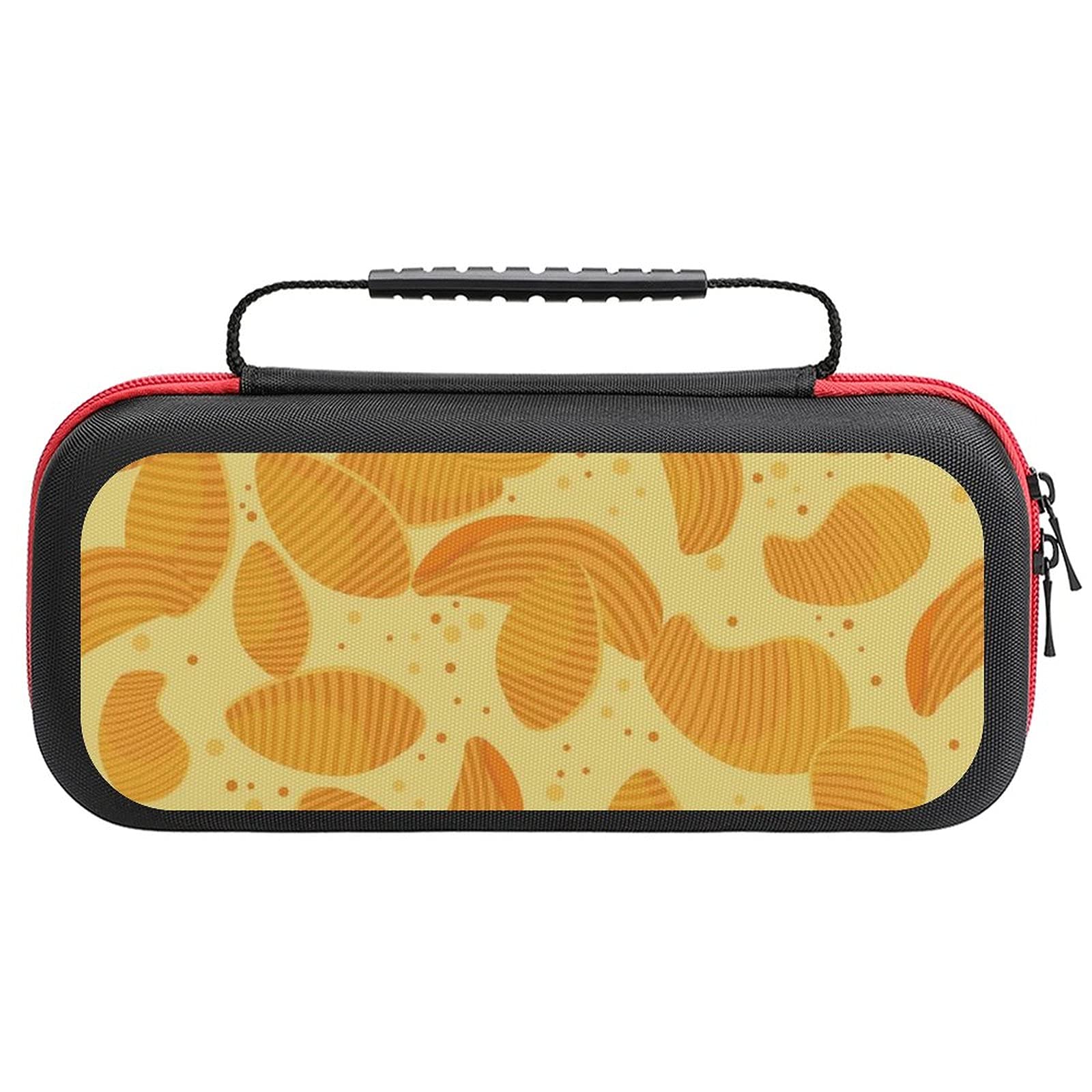 Premium Printed Potato Chips Design Carrying Case for Nintendo Switch Lite - Durable Travel Storage Bag for Console & Accessories - Perfect for Gaming On-The-Go, Commuting, and Travel Protection