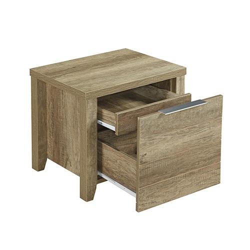Modern Oak Bedside Table with Drawer - Nightstand for Bedroom, Living Room & Office - Compact Storage Furniture with Sleek Design
