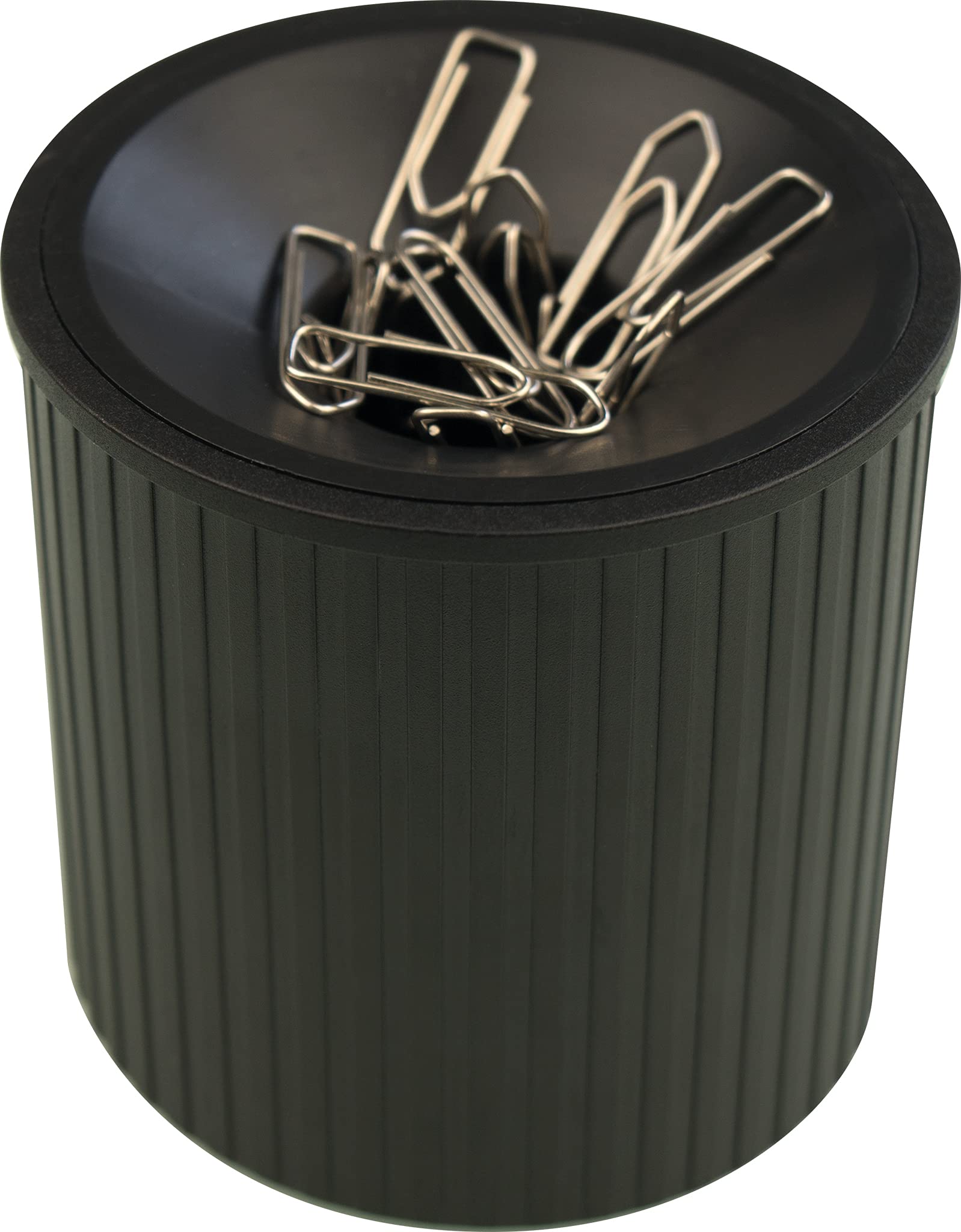Magnetic Paper Clip Dispenser - Black Office Organizer for Desk, Drawer & Filing Cabinets | Perfect for Home, Office & School Use