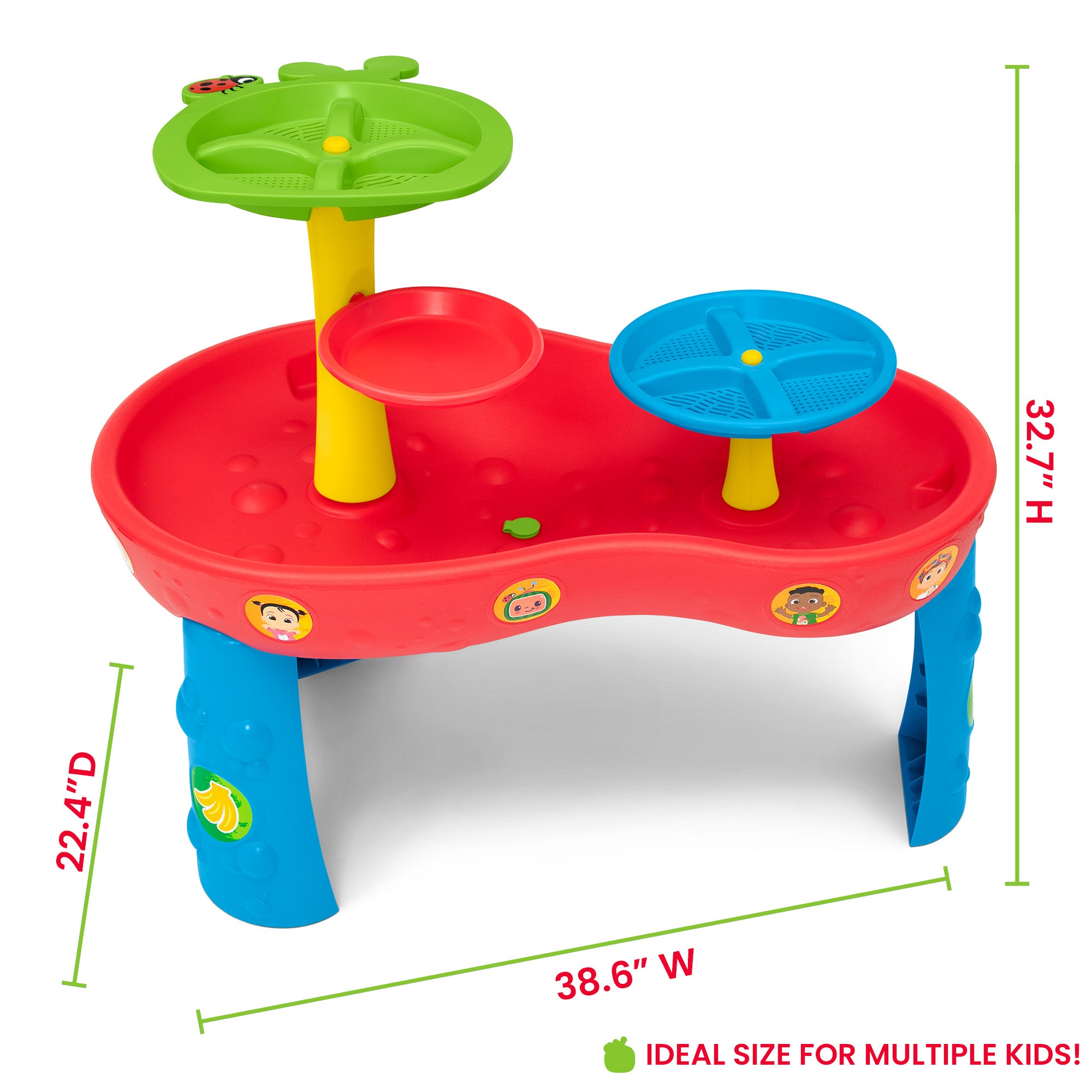 CoComelon Kids Water Table - Outdoor Water Play Activity Toy for Toddlers & Preschoolers - Summer Fun in Backyard, Garden, or Park